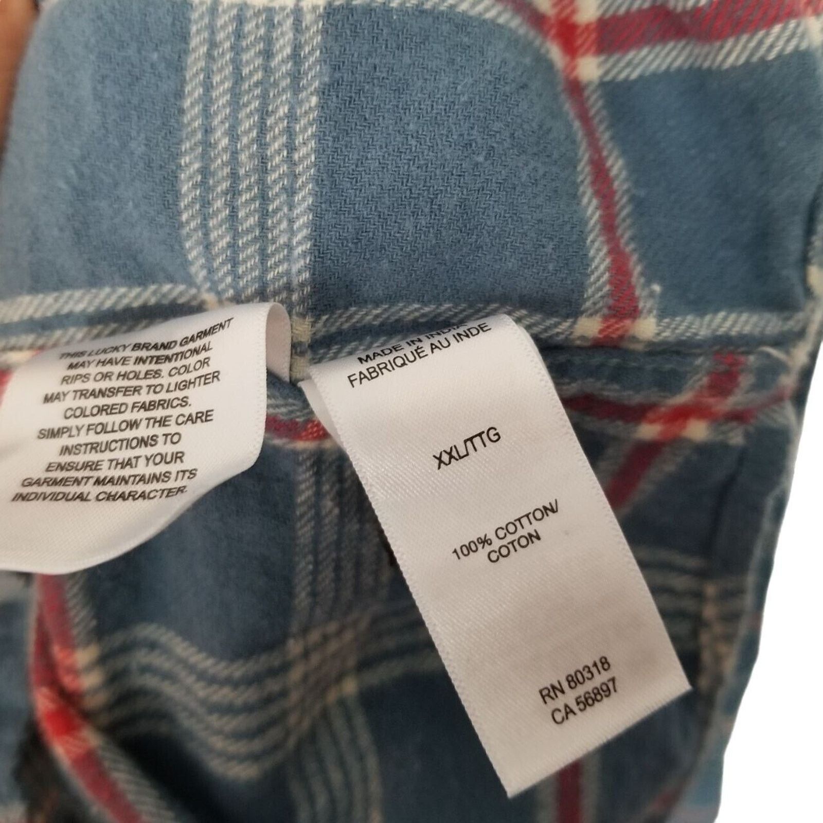 Lucky Brand Lucky Brand Mens Flannel Shirt Classic Fit XXL Plaid Grunge Size US XXL / EU 58 / 5 - 7 Thumbnail