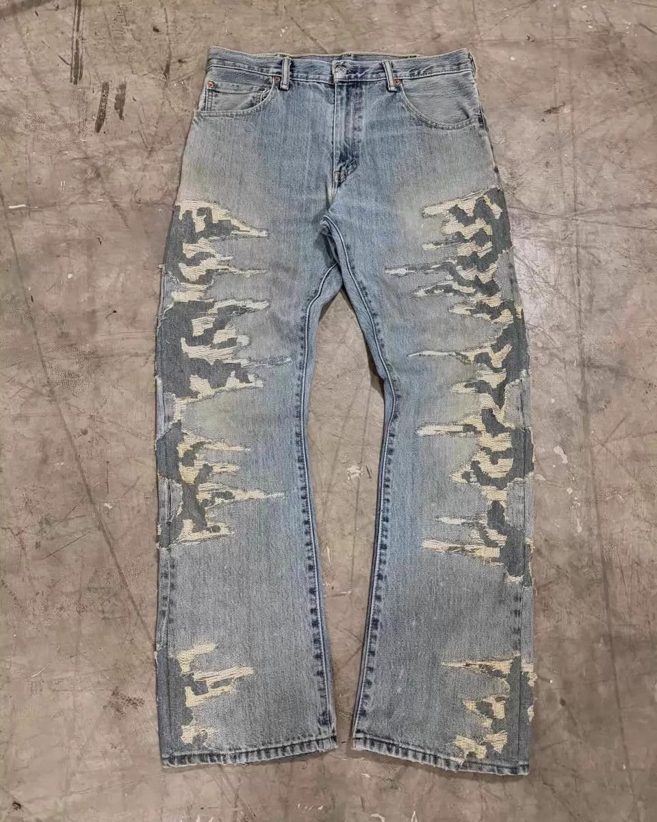 Levi's Blue Distressed Denim Jeans Size US 32 / EU 48 - 1 Thumbnail
