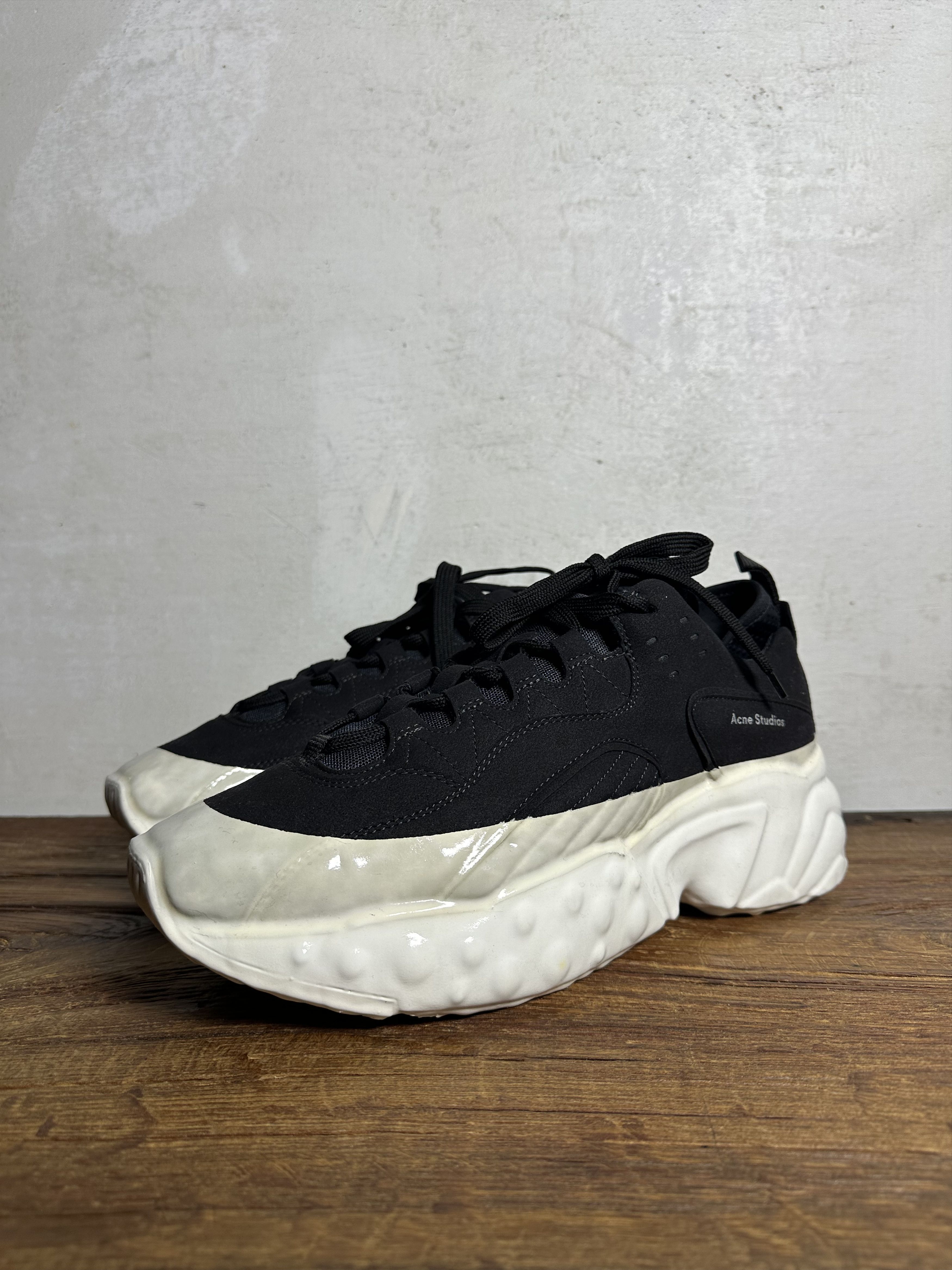 Acne Studios ACNE STUDIOS Black Rockaway Sneakers With Patent Sole Size US 11 / EU 44 - 3 Thumbnail
