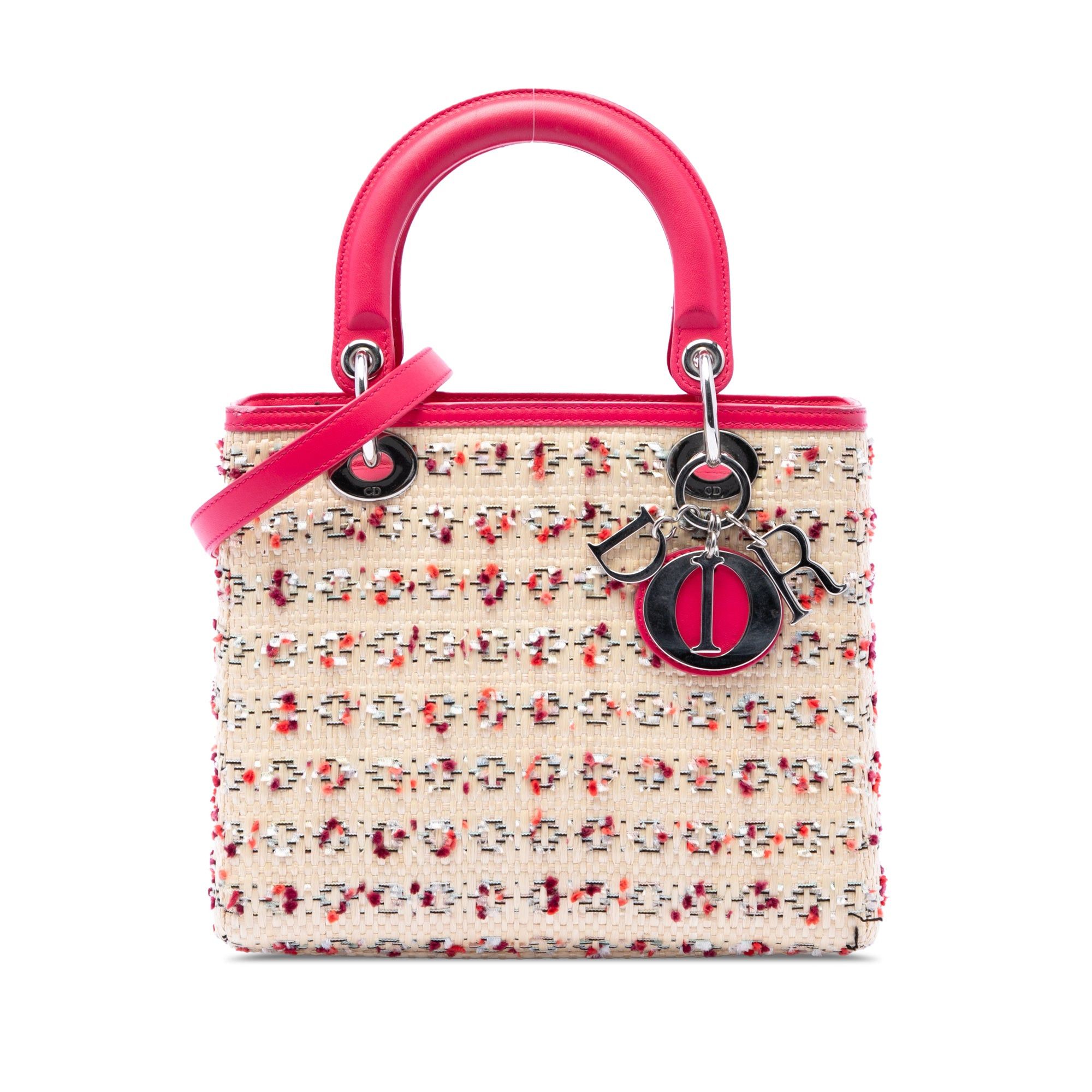 Dior Medium Woven Raffia Lady Dior Size ONE SIZE - 1 Thumbnail