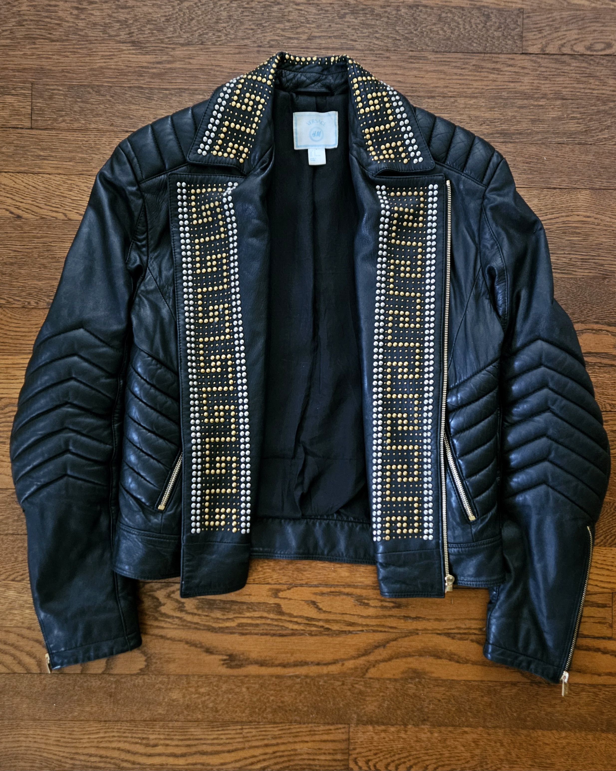 H&M × Versace Versace H&M Leather Jacket | Grailed