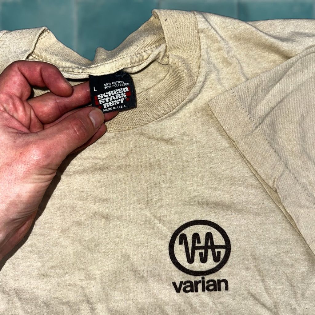 Vintage VINTAGE Screen Stars T-Shirt Men L Beige Short Sleeve Crew Neck Graphic Print 80s 70s 90s Cancer Medical Promo Doc Size US L / EU 52-54 / 3 - 1 Thumbnail