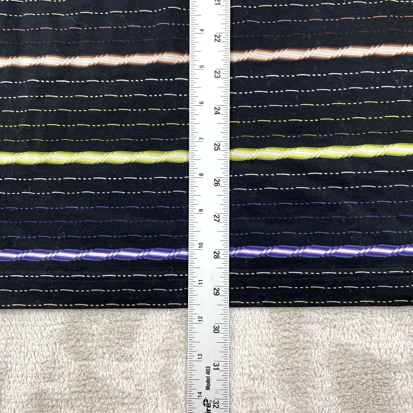 BUGATCHI BUGATCHI Polo Shirt Men Medium Black Multi Striped Mercerized Cotton SS NWT 29 Size US M / EU 48-50 / 2 - 7 Thumbnail