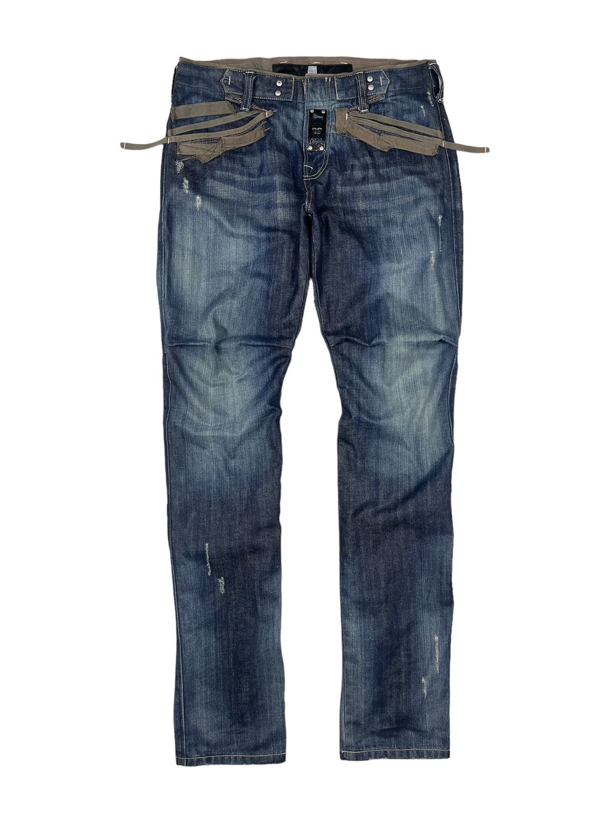 Vintage Marithe Francois Girbaud Buckle Denim