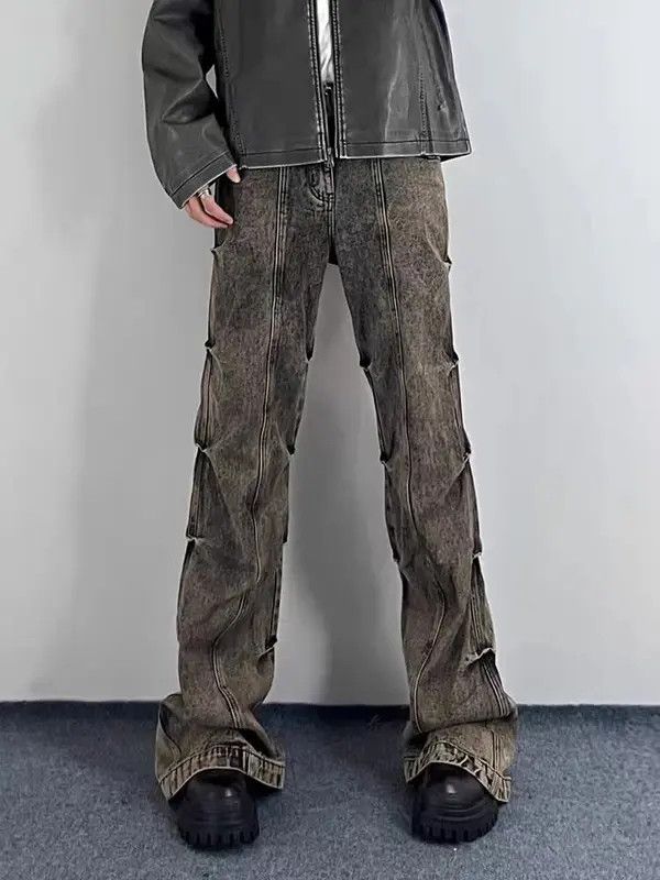 VIBE Street grunge washed micro-flared jeans Size US 34 / EU 50 - 7 Thumbnail