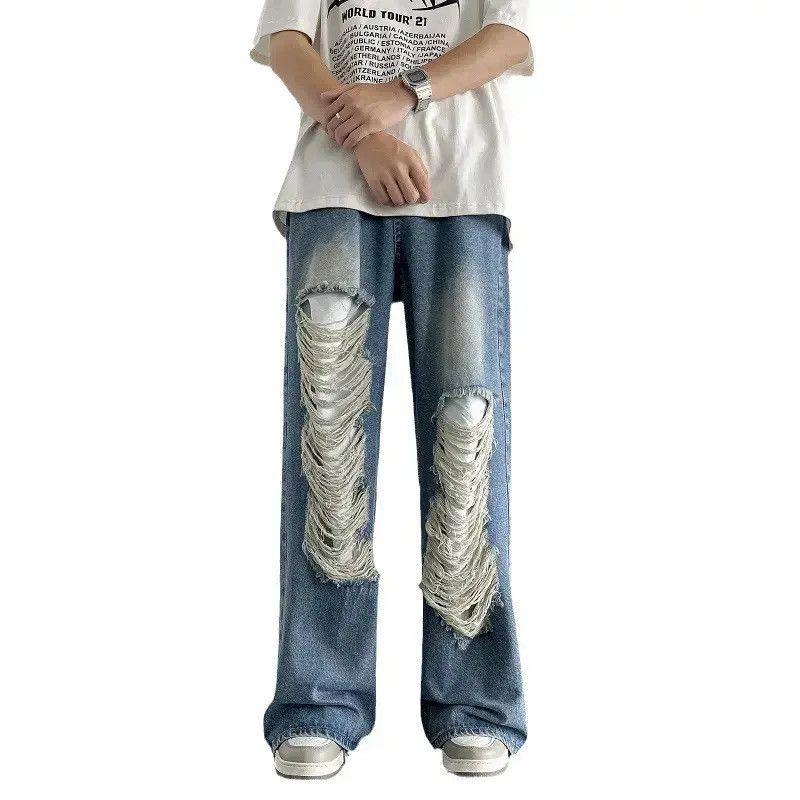 Japanese Brand Loose hip-hop casual ripped jeans Size US 30 / EU 46 - 3 Thumbnail
