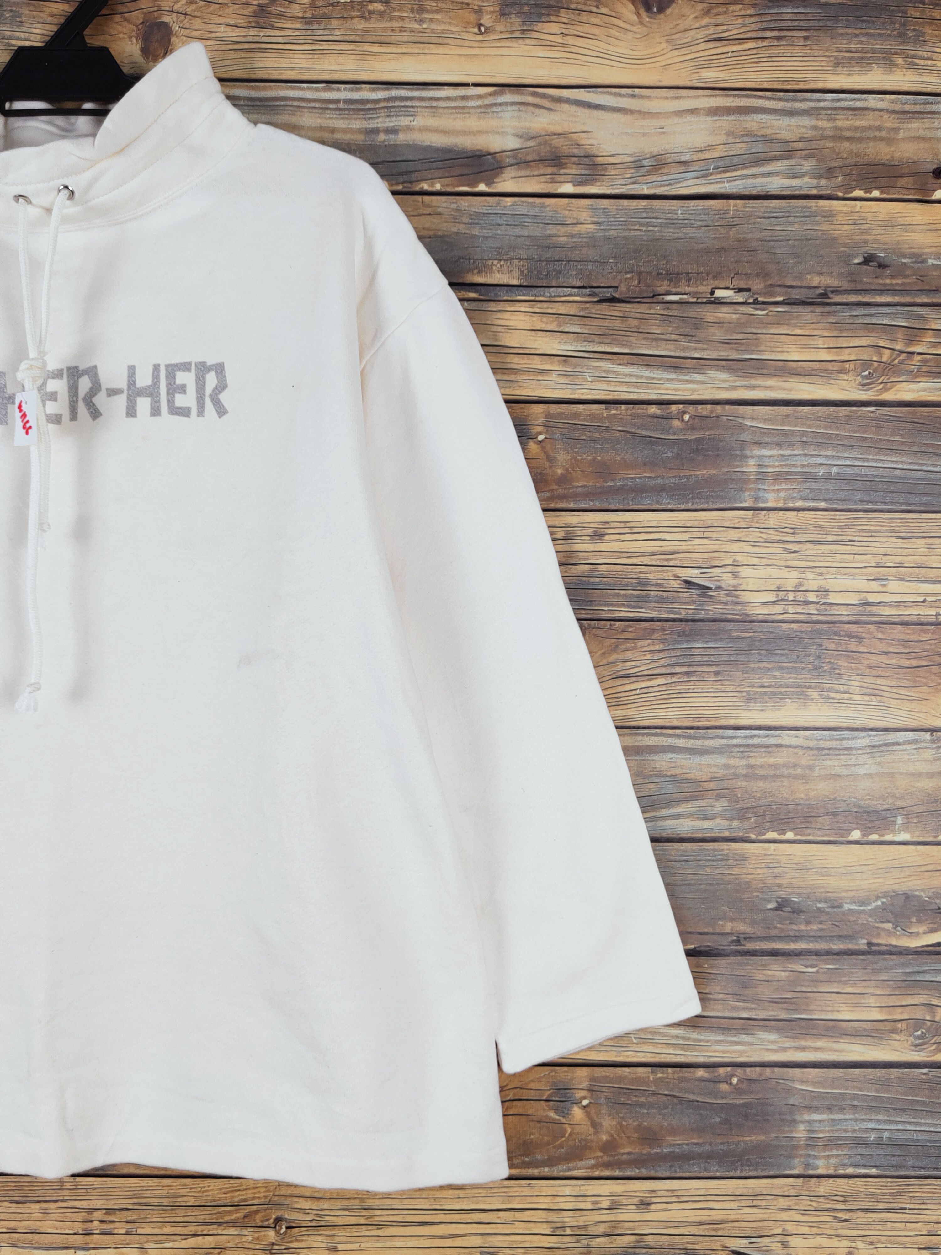 Japanese Brand × Vintage She Her Her japan Cream Sweatshirts #W1166 Size L / US 10 / IT 46 - 6 Thumbnail