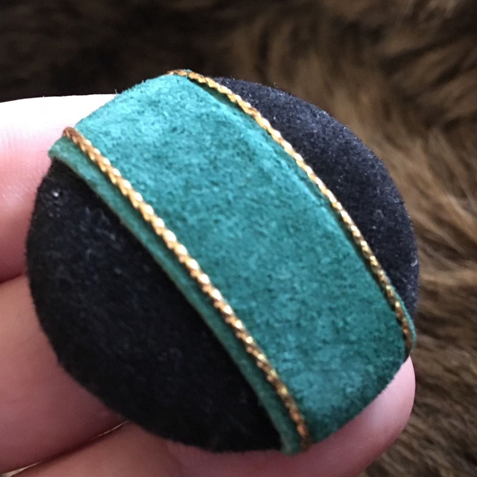 Vintage Vintage 70s black and green velvet earrings Size ONE SIZE - 4 Thumbnail