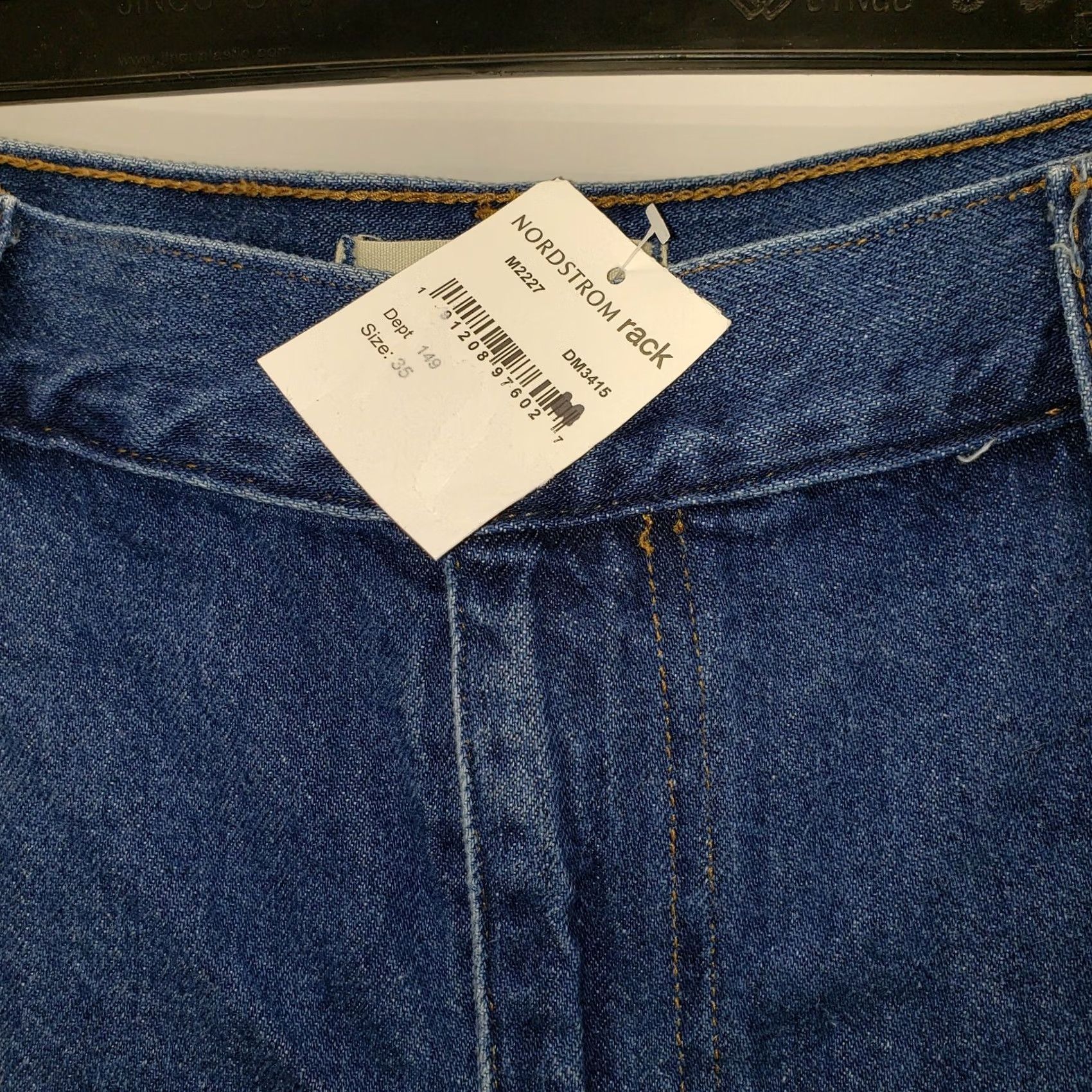 Madewell Madewell Denim Skirt A-Line Women's Blue 35" Regular Short Waist 21" Length 18" Buttoned Lined Vintage No - Casual Classic 100% Cotton SJ Size 24" / US 00 / IT 34 - 7 Thumbnail