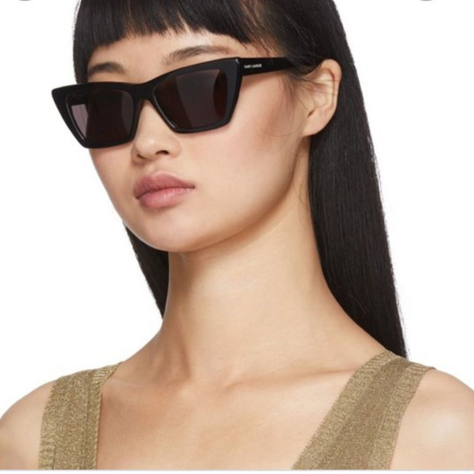 Saint Laurent Paris BRAND NWT Saint Laurent SL 276 Mica Black/Grey Sunglasses Size ONE SIZE - 11 Thumbnail