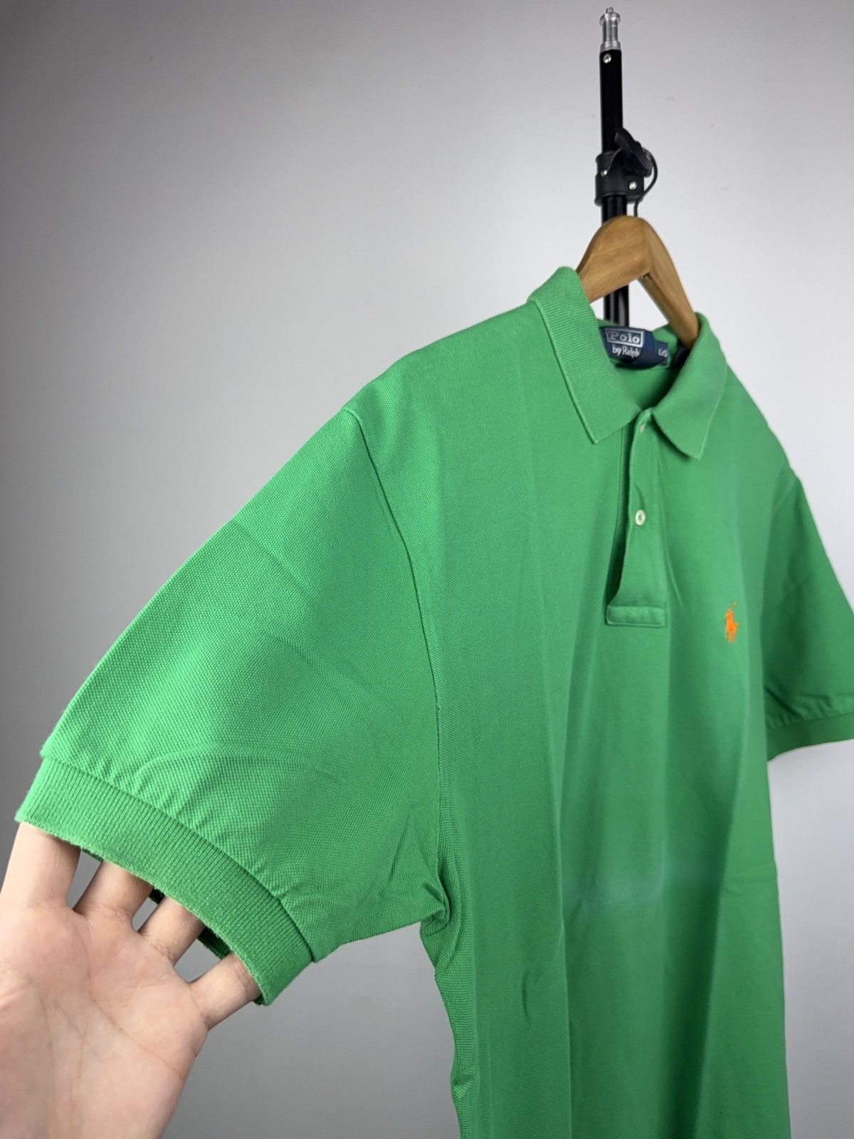 Polo Ralph Lauren Luxury Vintage Retro 90s Ralph Lauren Polo green polos Size US L / EU 52-54 / 3 - 5 Thumbnail