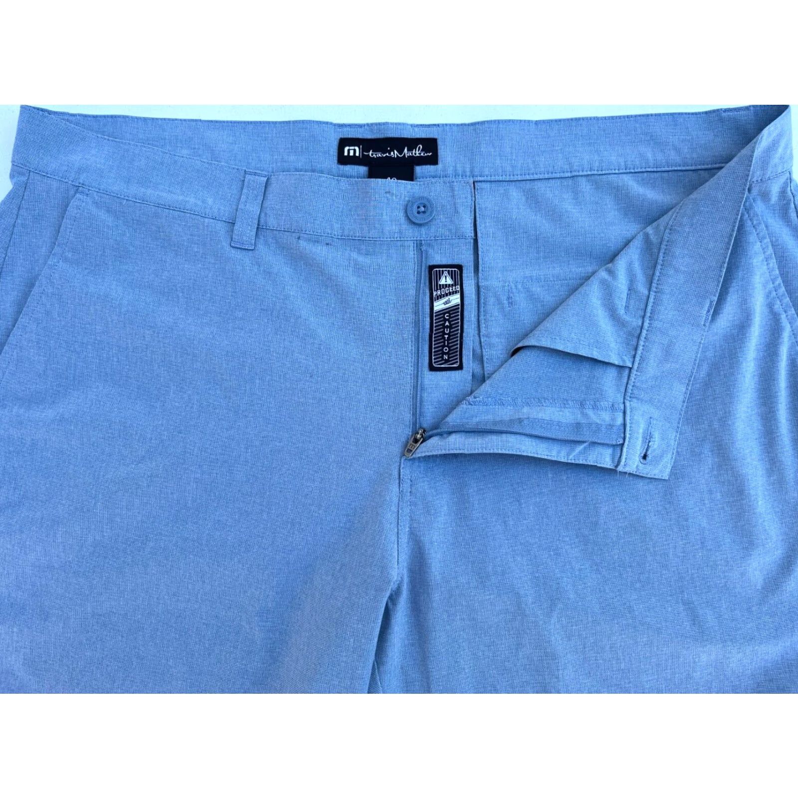 TravisMathew Travis Mathew Mens Shorts 40 Blue Flat Front Pockets Lightweight Regular Chino Outdoor Preppy Sports Size US 40 / EU 56 - 5 Thumbnail