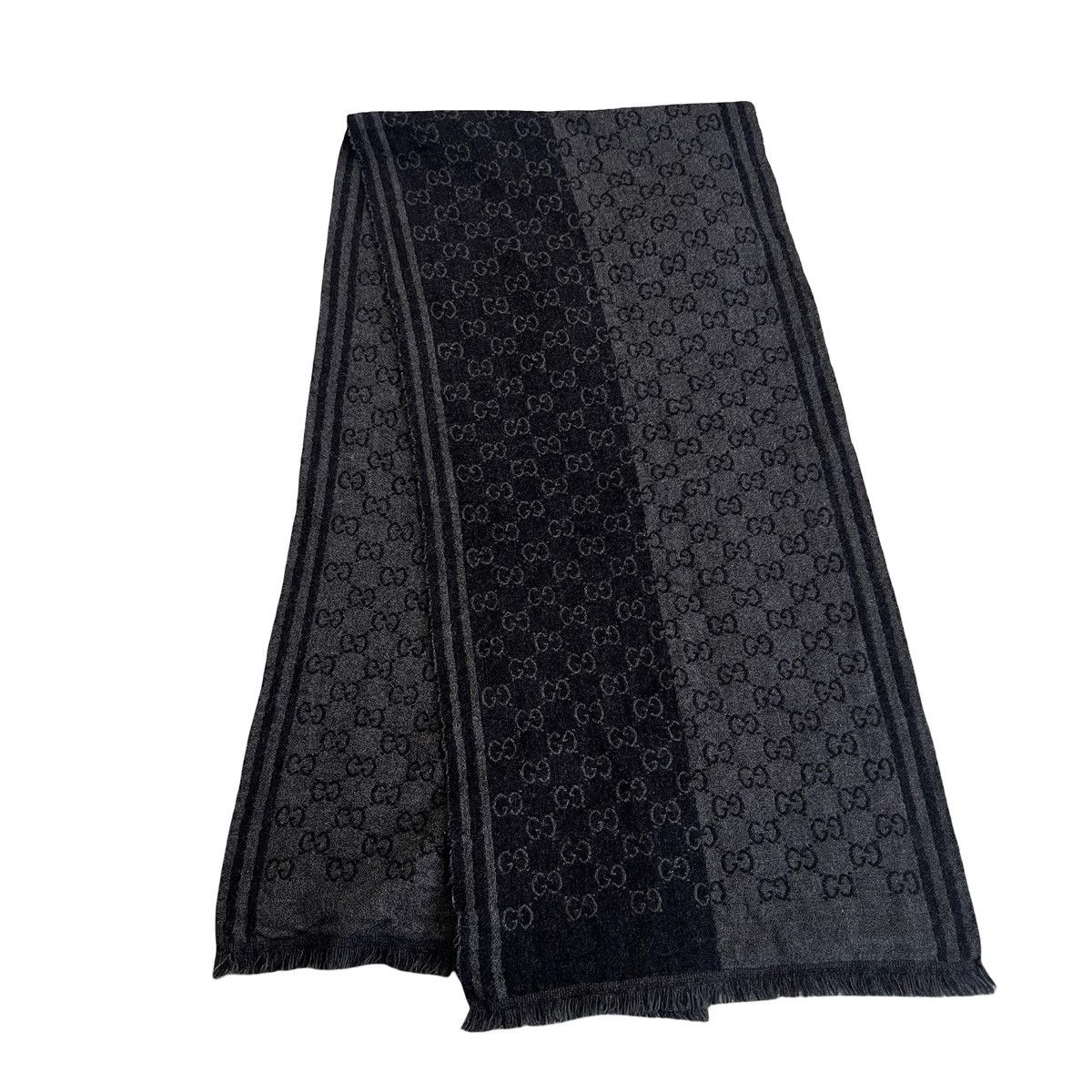 Gucci GUCCI GG Monogram Bicolor Wool Scarf Size ONE SIZE - 1 Thumbnail