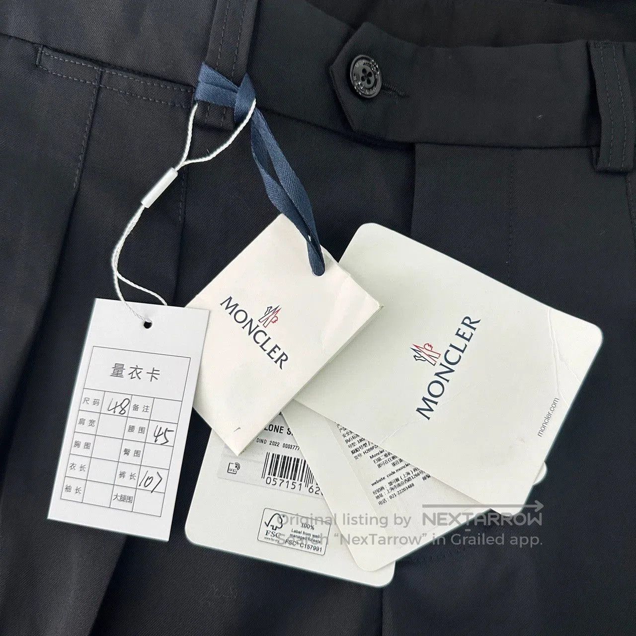 Moncler Moncler Black Straight-Leg Dress Pants. Size US 32 / EU 48 - 4 Thumbnail