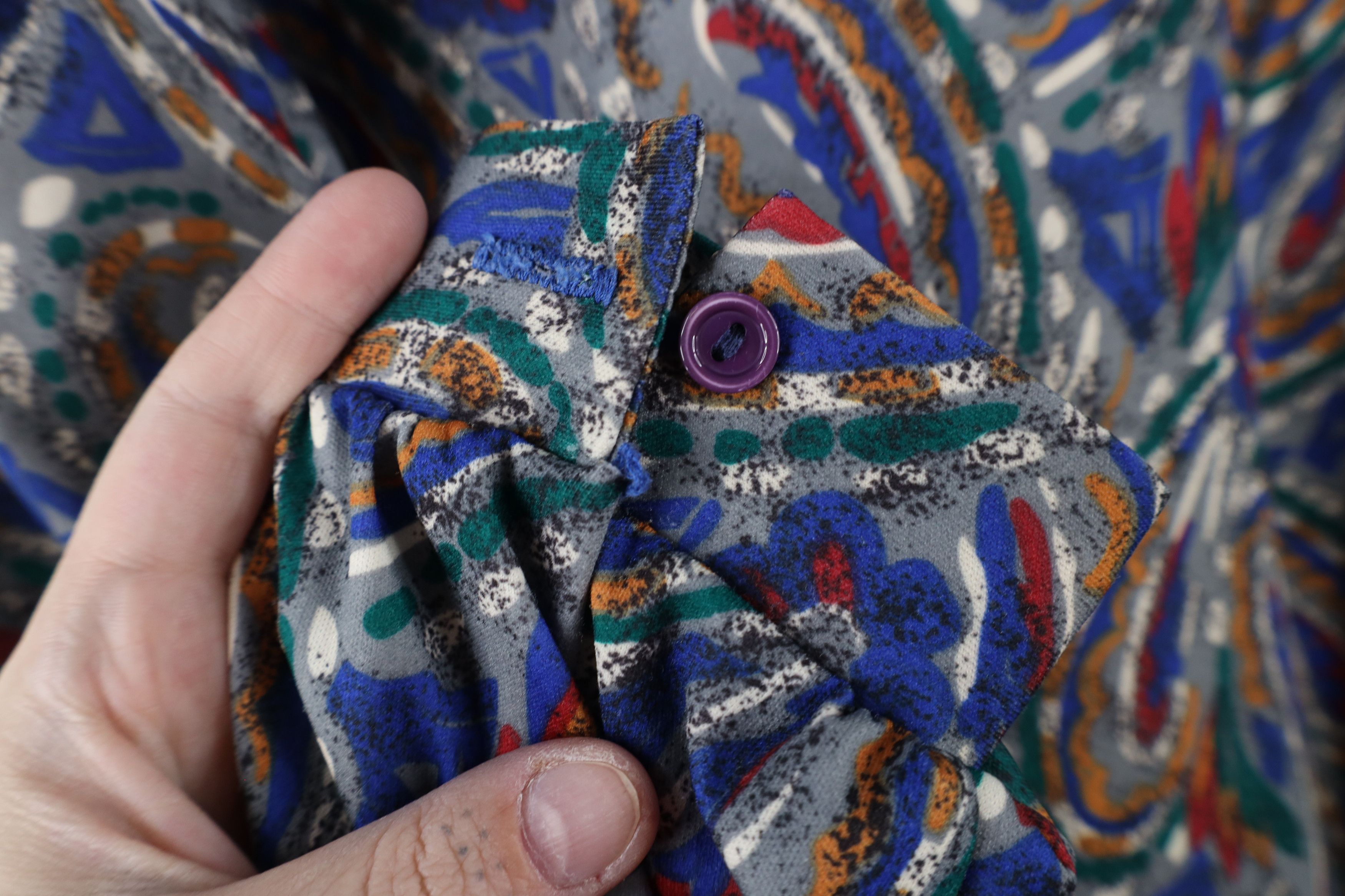 Vintage Vintage 80s 90s Streetwear Paisley Flower Knit Shirt Top USA Size XL / US 12-14 / IT 48-50 - 4 Thumbnail