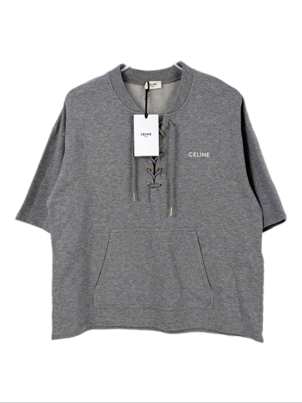Celine Celine Logo Print Short Sleeve Sweatshirt XS Size XS / US 0-2 / IT 36-38 - 1 Thumbnail