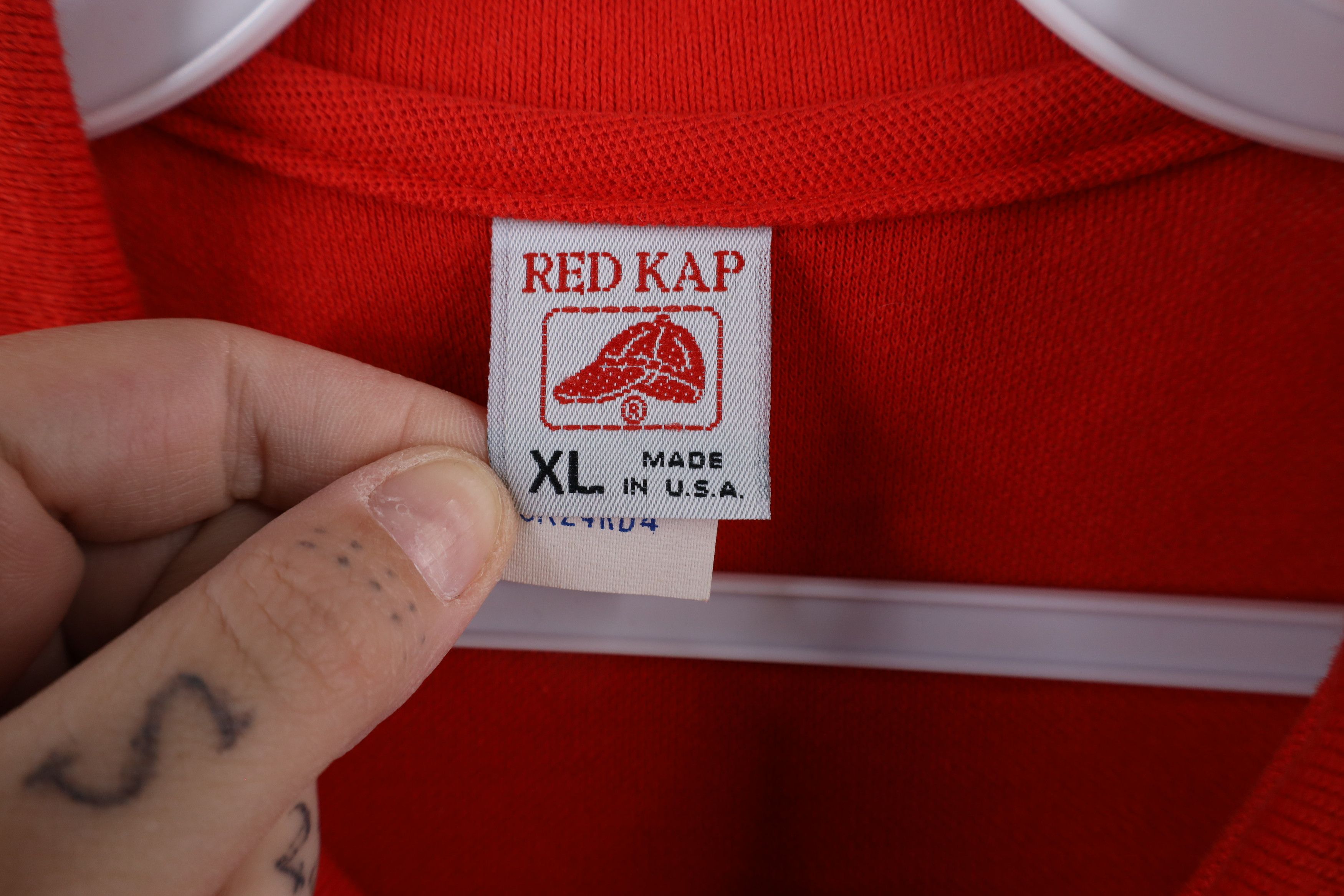 Vintage Vintage 90s Streetwear Service Ohio Polo Shirt Red USA Size US XL / EU 56 / 4 - 6 Thumbnail