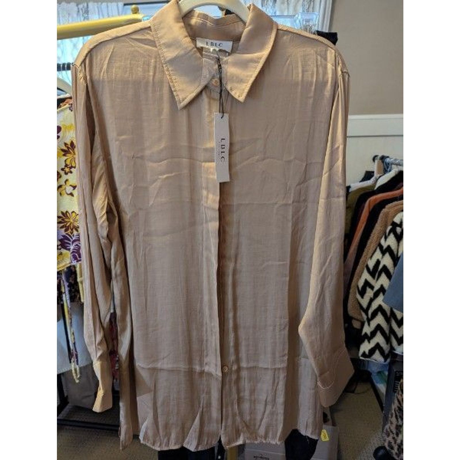 REVOLVE LBLC the Label Lucile Top in Honey Satin - Size M NWT Size M / US 6-8 / IT 42-44 - 3 Thumbnail