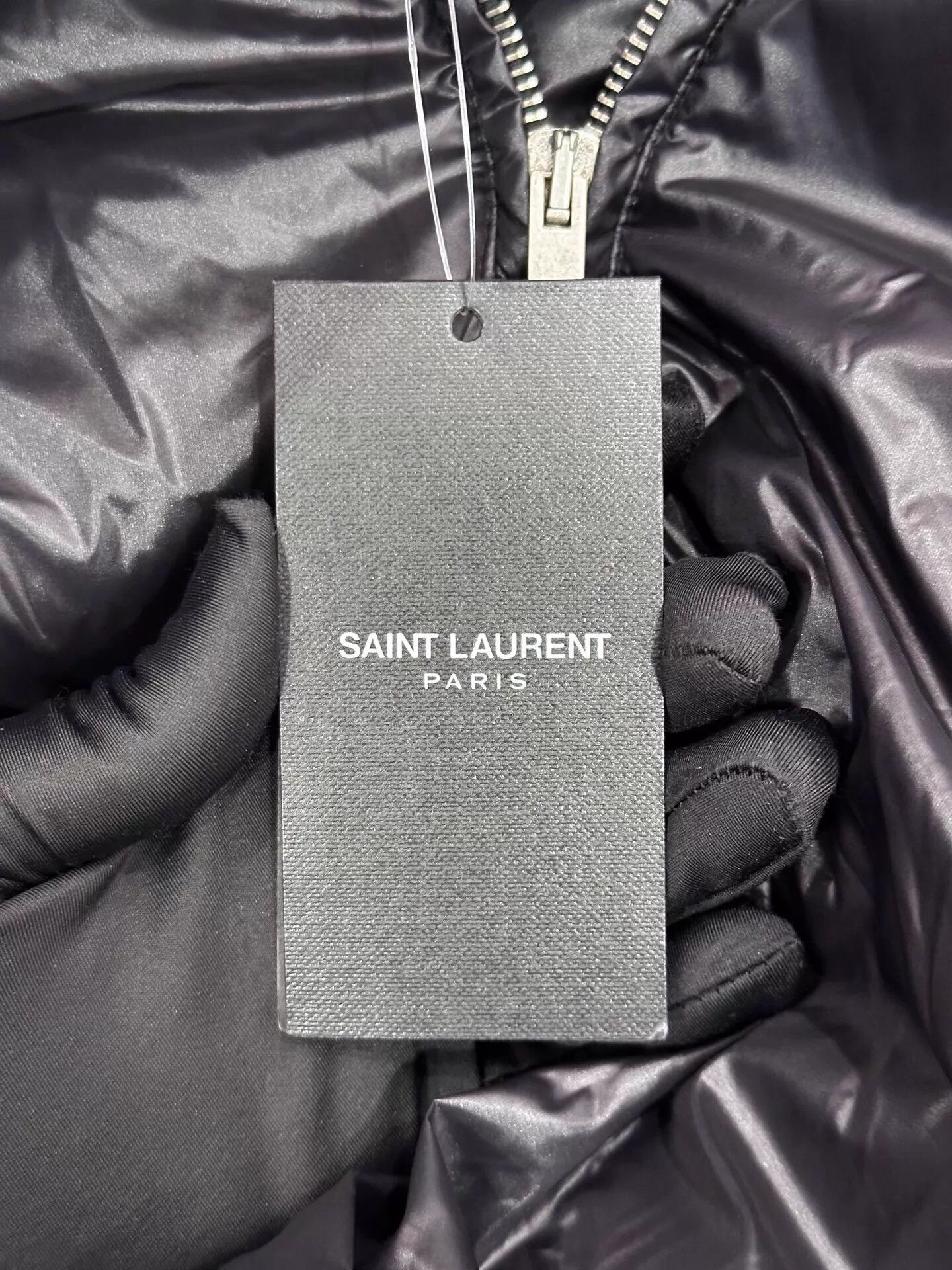 Yves Saint Laurent YSL Men's Black Back Embossed Logo Jacket 46 New Size US S / EU 44-46 / 1 - 8 Thumbnail