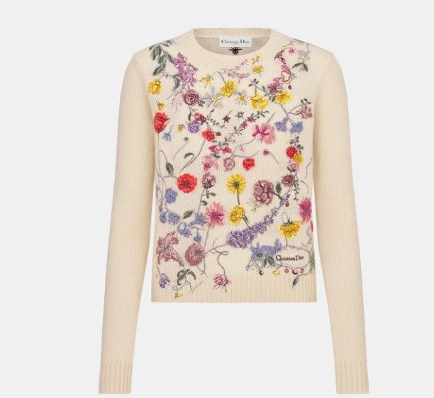 Dior o1w1db11124 Embroidered Sweater in Multicolor Size XS / US 0-2 / IT 36-38 - 1 Thumbnail