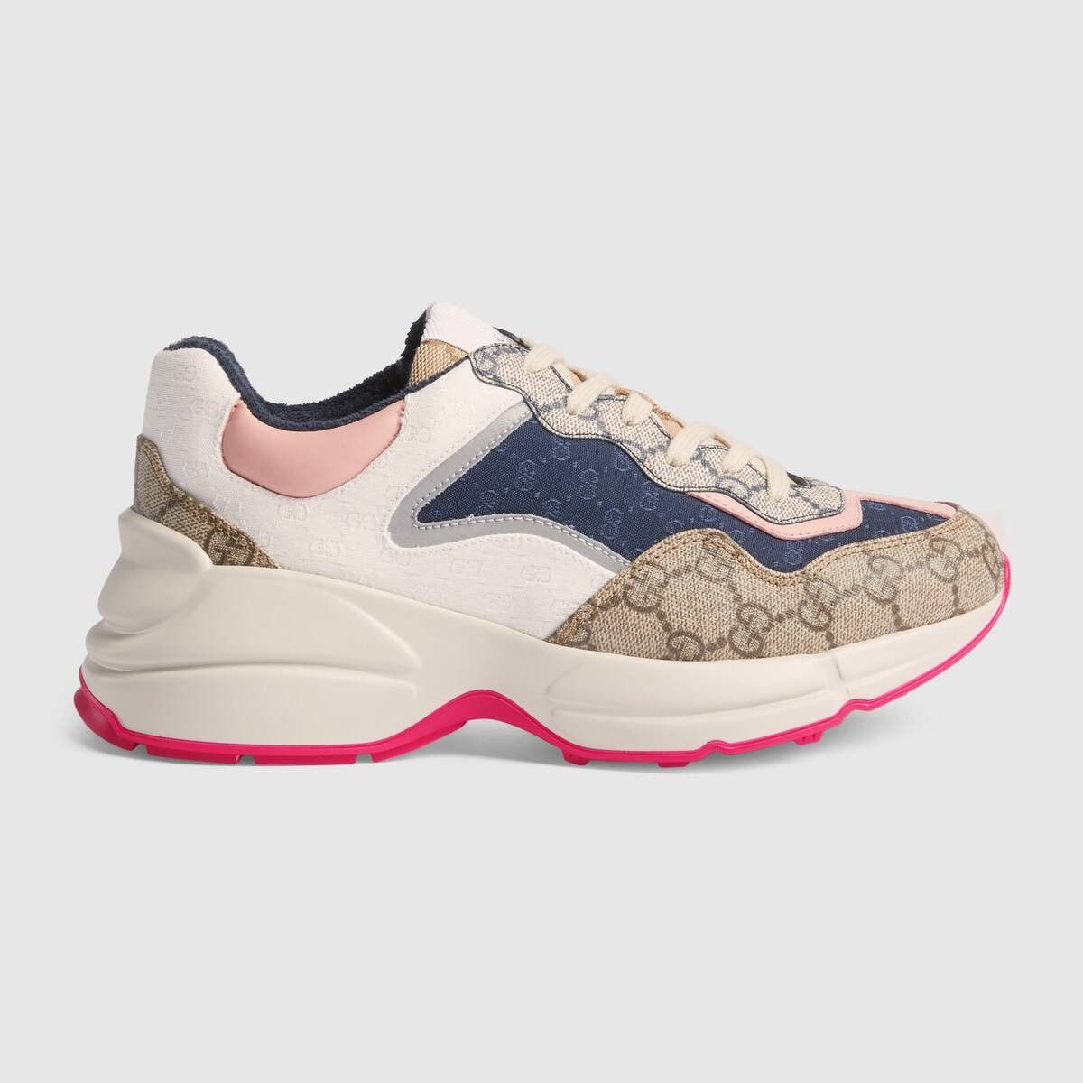 Gucci o1s1wg110425 Women's Rhyton Sneakers in Multicolor Size US 6.5 / IT 36.5 - 1 Thumbnail