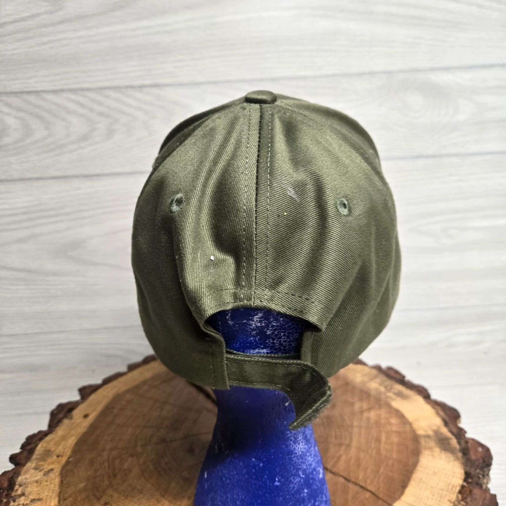 Olive VINTAGE Accent Apparel Virginia Army National Guard Baseball Cap Green Adjustable One Size Mens Size ONE SIZE - 4 Thumbnail