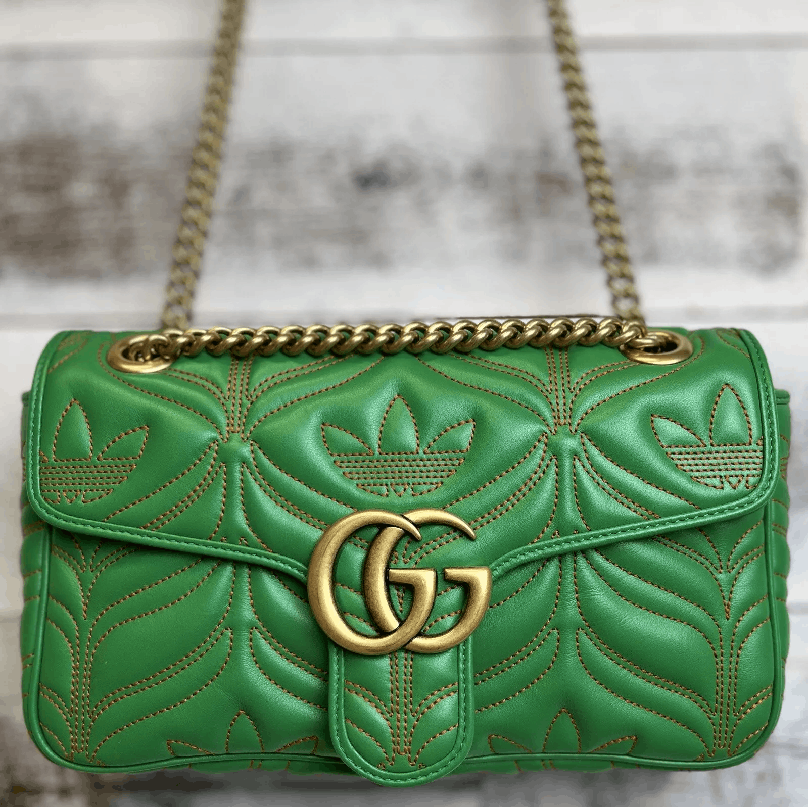 Other 100% Authentic GUCCI x Adidas Green Marmont Purse 443497 Size ONE SIZE - 1 Thumbnail