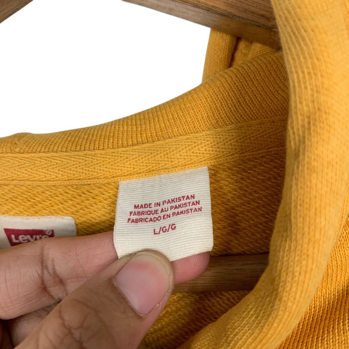 Levi's LEVIS Big Logo Pullover Yellow Hoodies Sweatshirt #1763-C78 Size US L / EU 52-54 / 3 - 16 Thumbnail