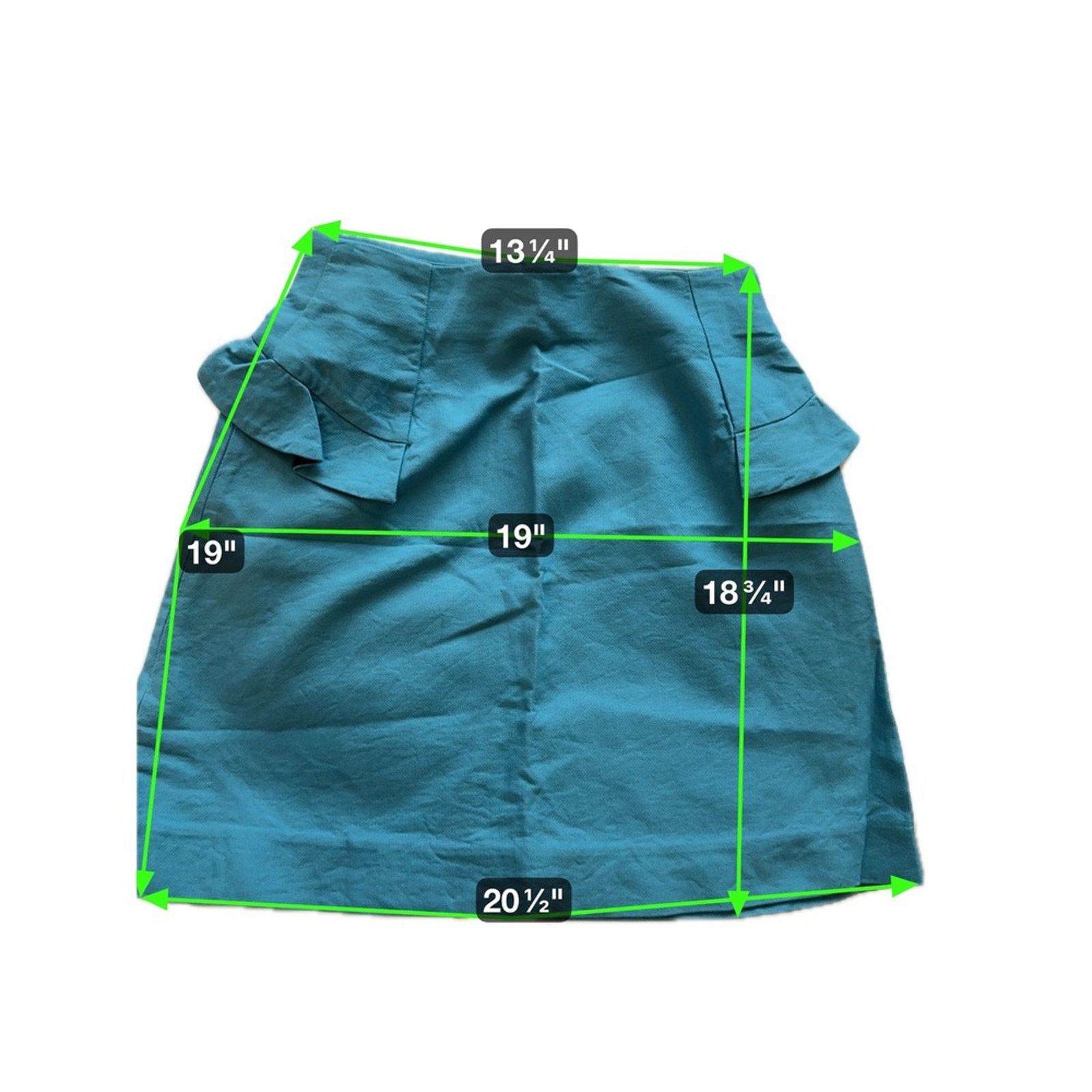 & Other Stories Sandro Paris Blue Textured Ruffle Detail Mini Skirt Size 23" - 2 Thumbnail