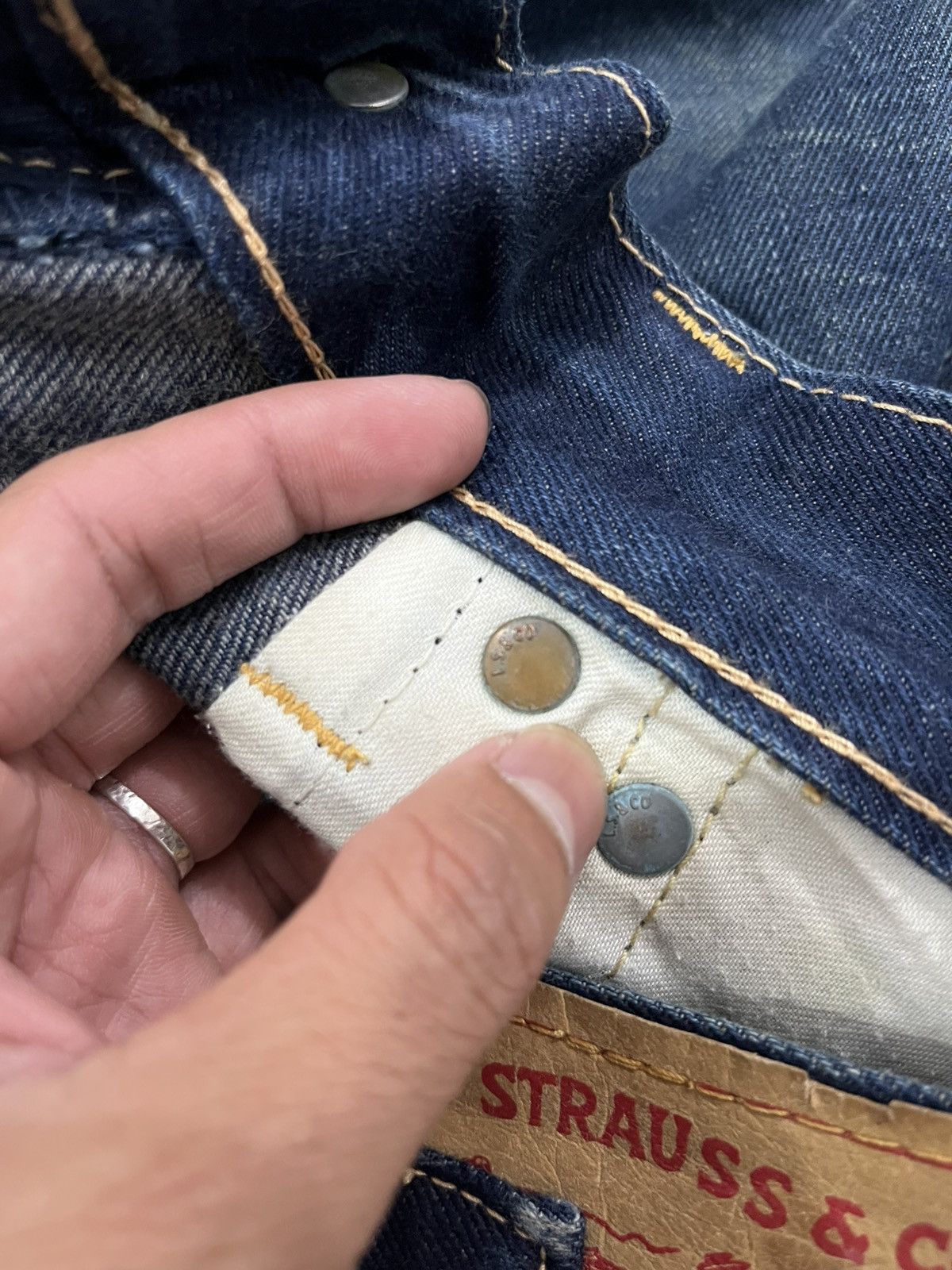 Levi's VINTAGE LEVIS FLAME STITCH JAPAN MADE Size US 31 - 7 Thumbnail