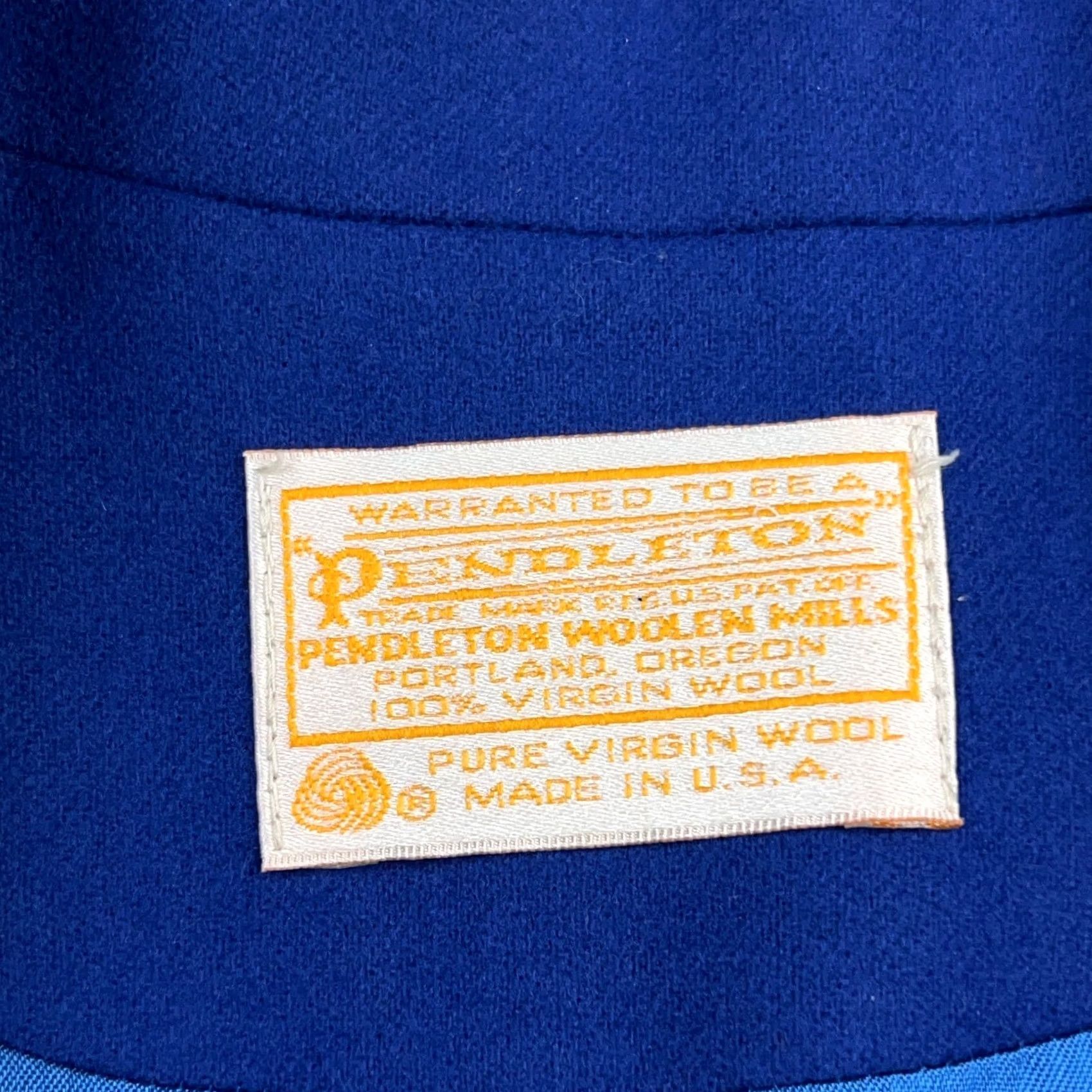 Pendleton VINTAGE Pendleton Blazer Jacket Women 10 Royal Blue Wool Sport Coat USA 80s 90s Size L / US 10 / IT 46 - 5 Thumbnail