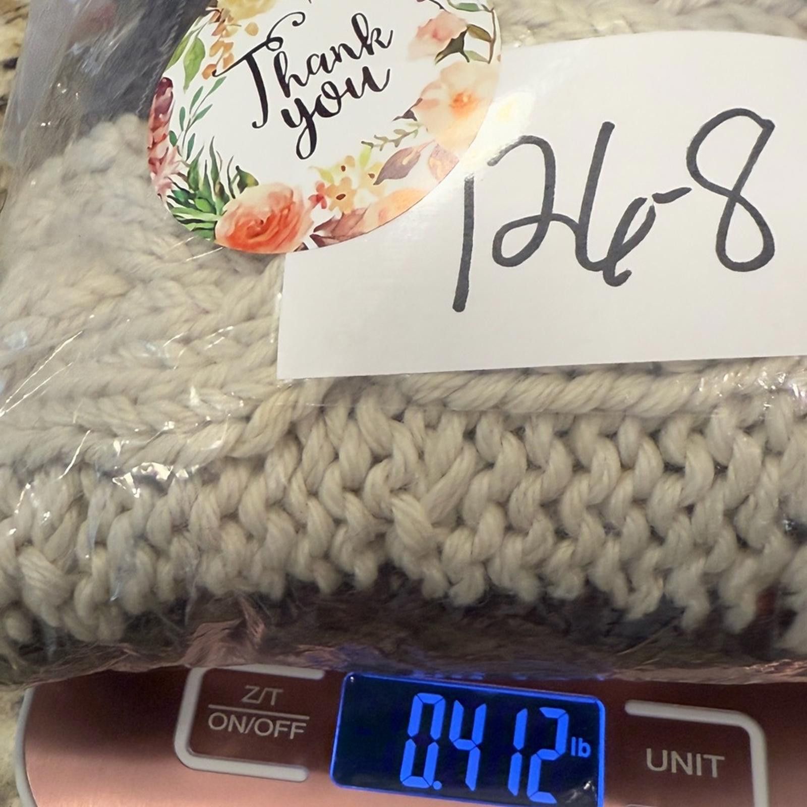 Other Wool blend cable knit pom pom beanie crochet OS Size ONE SIZE - 8 Thumbnail