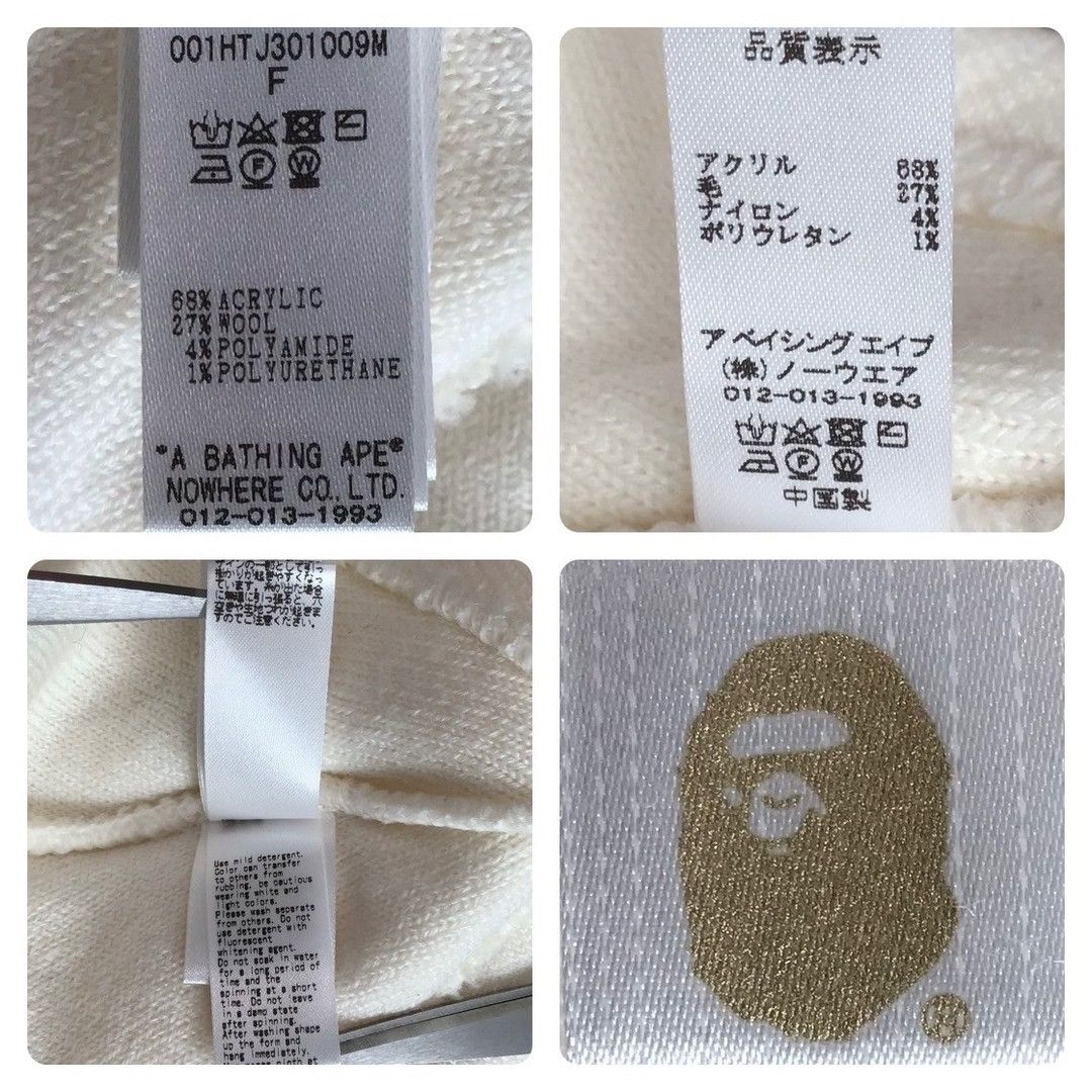 Bape BAPE STA White TWINSTA LOGO beanie knit cap a bathing ape Size ONE SIZE - 6 Thumbnail