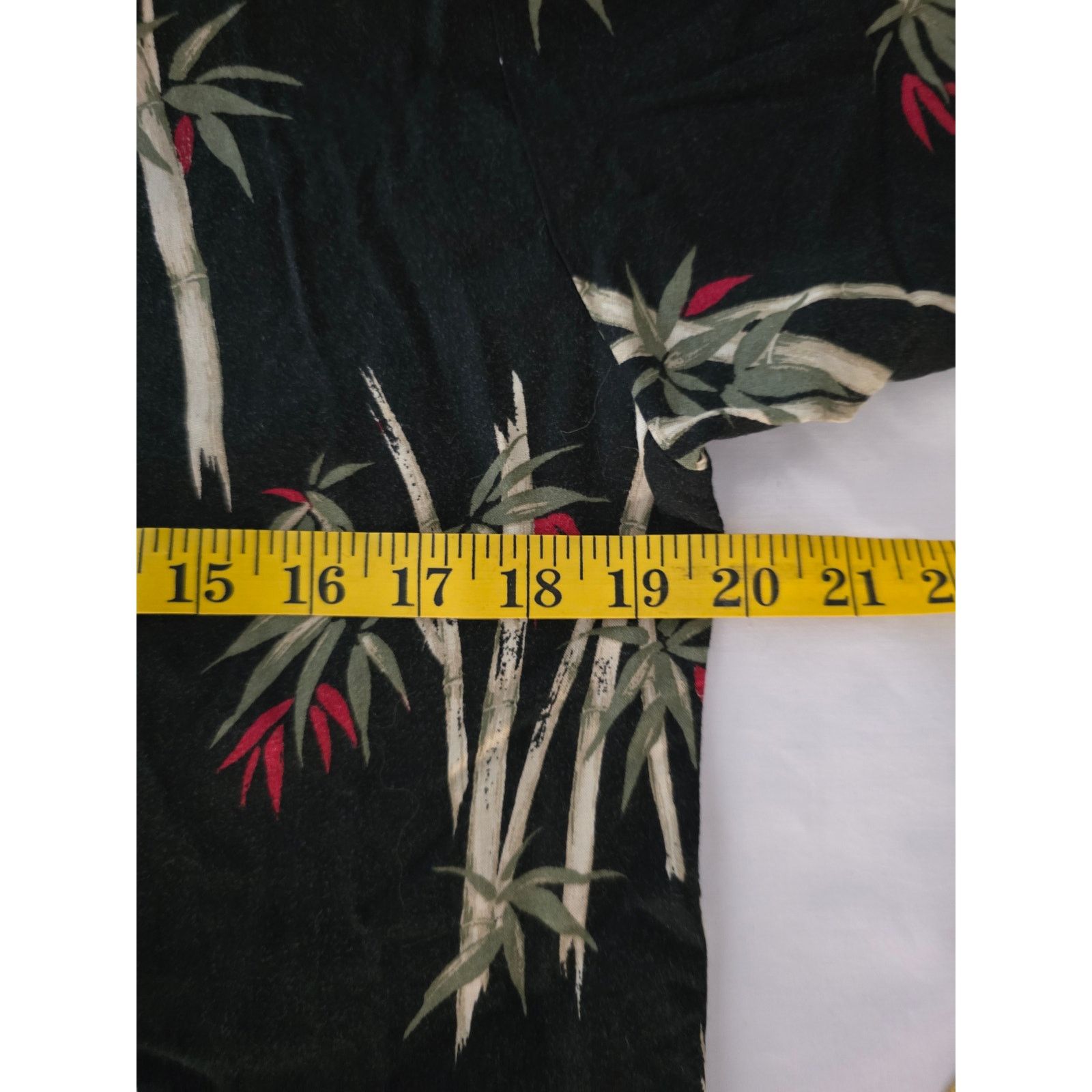 Puritan Puritan Hawaii Shirt Bamboo Print M Black Tropical Button Up Size US L / EU 52-54 / 3 - 7 Thumbnail