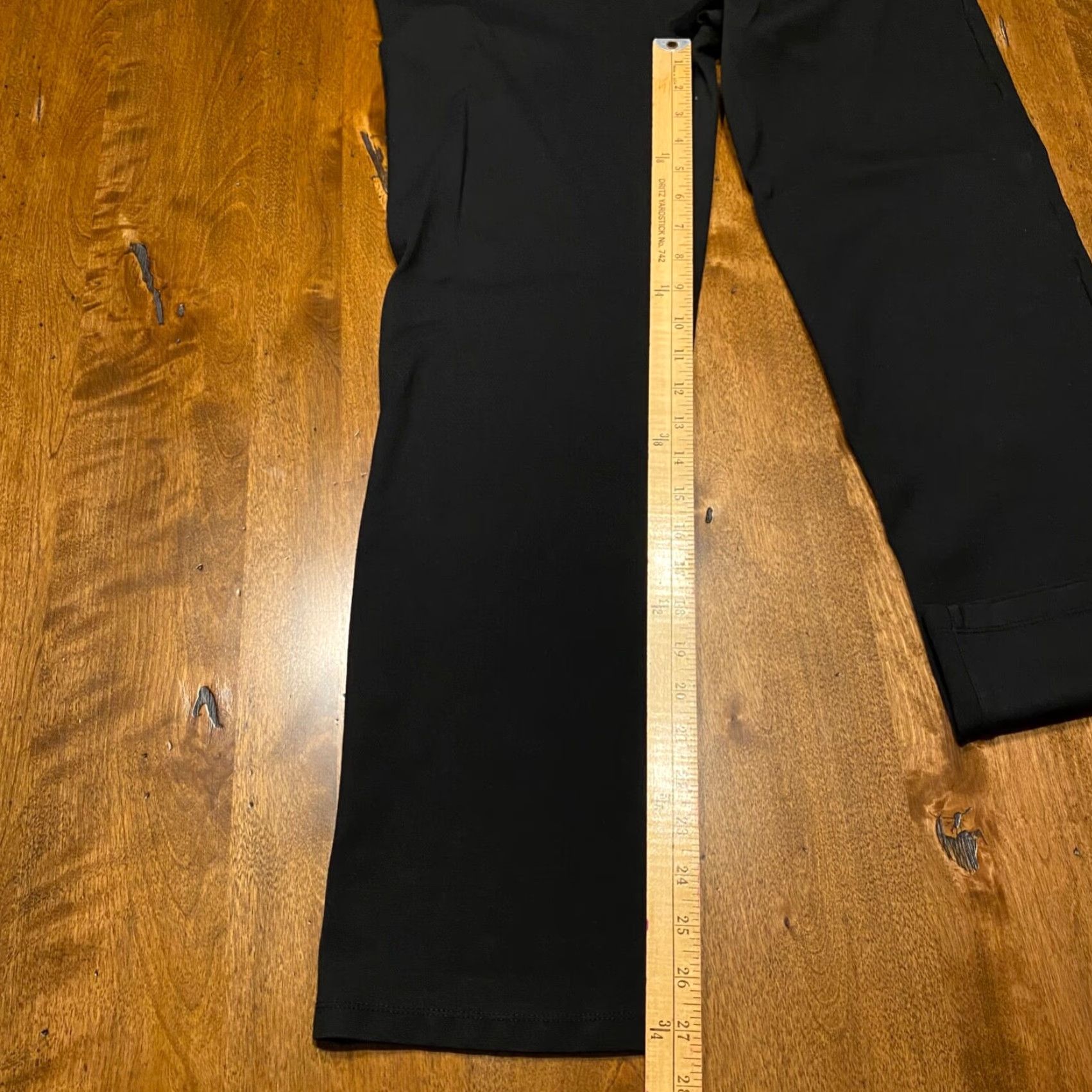 Vintage Betabrand Pants Womens L Petite Black Ribbed Straight Leg Yoga Dress Workwear Size 36" / US 14 / IT 50 - 6 Thumbnail