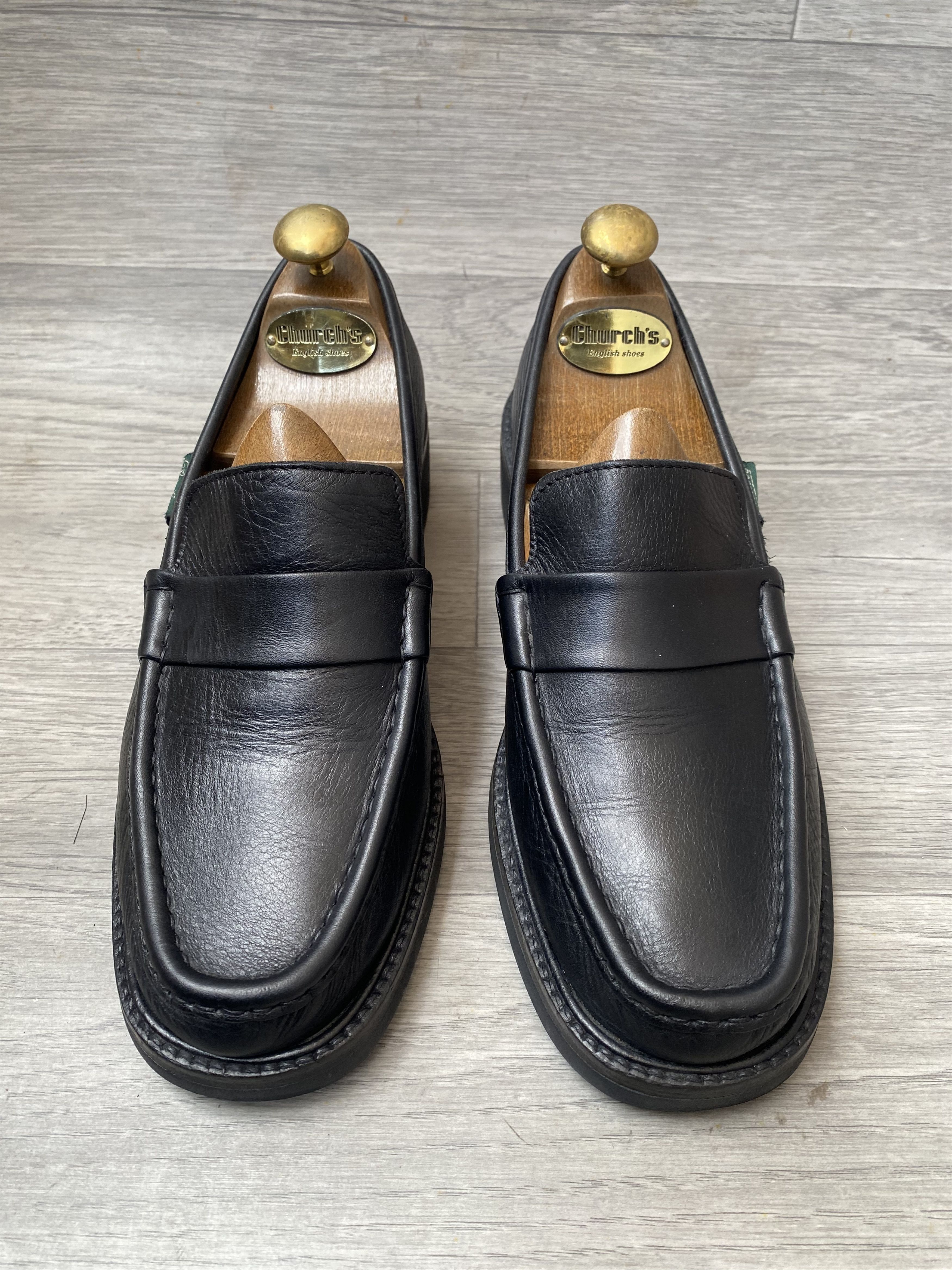 Paraboot Paraboot reims black leather penny loafers sz 40 Size US 7 / EU 40 - 3 Thumbnail