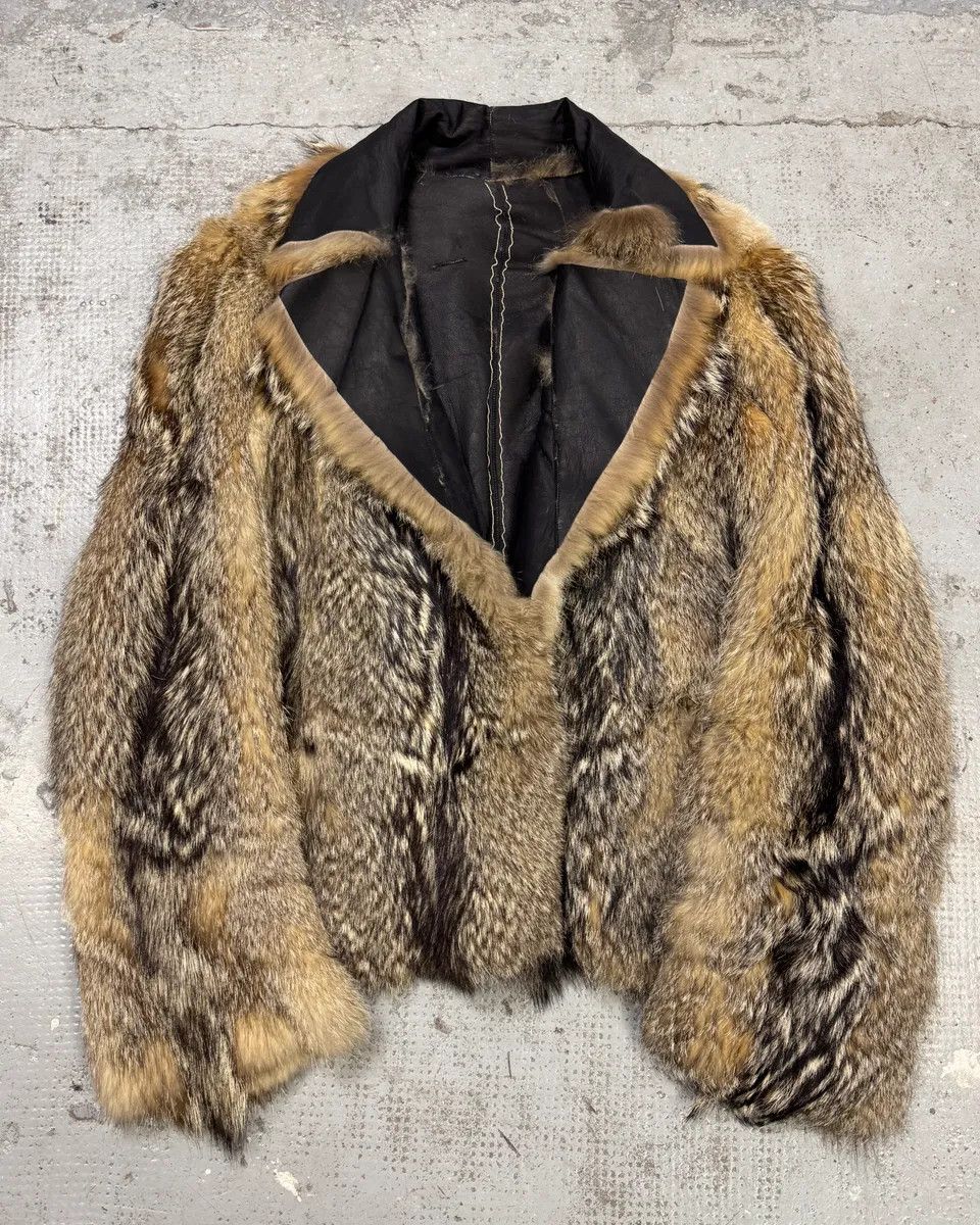 Just Cavalli AW2005 Cavalli Fox Fur Asymmetrical Leather Jacket Size XS / US 0-2 / IT 36-38 - 1 Thumbnail