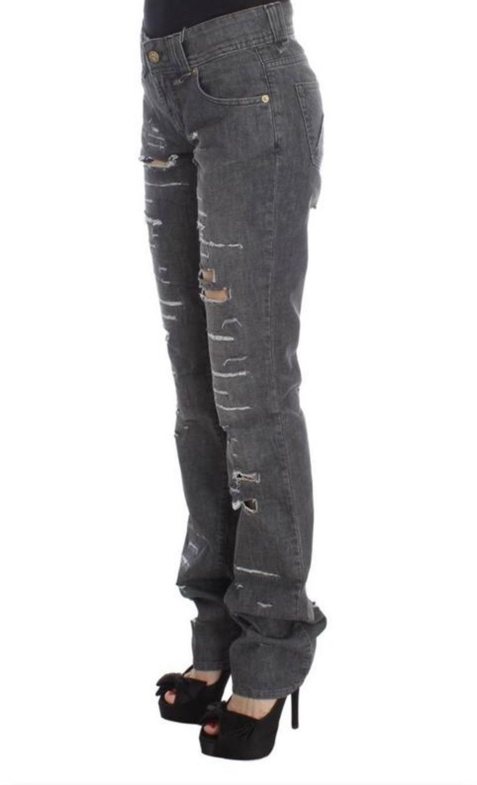 John Galliano Vintage New John Galliano Chic Gray Wash Straight Fit Jeans Size 25" / US 0 / IT 36 - 2 Thumbnail