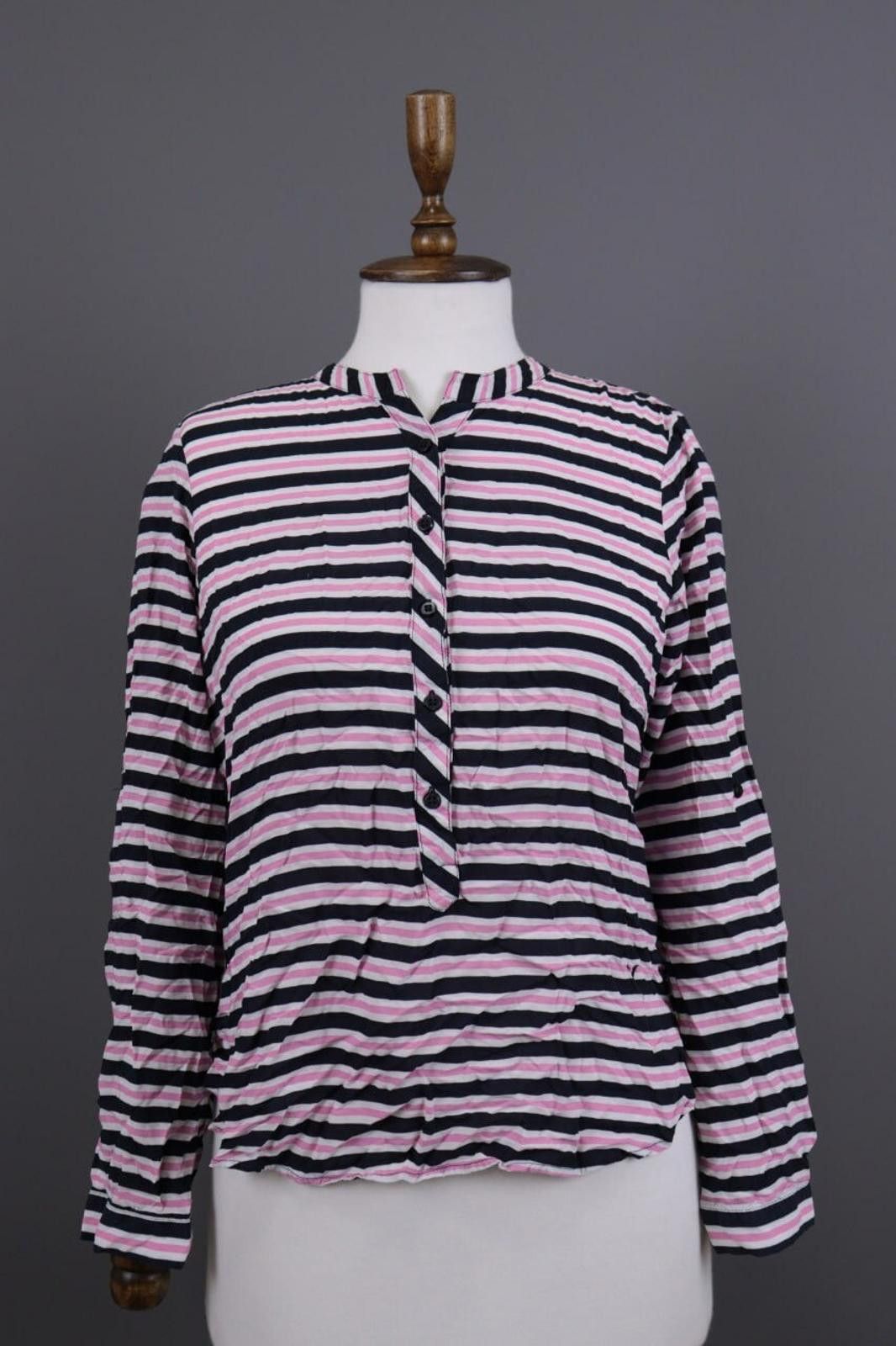 Designer Emily Van Den Bergh Multicolor Henley Blouse Shirt Sz 38 / M Size M / US 6-8 / IT 42-44 - 1 Thumbnail