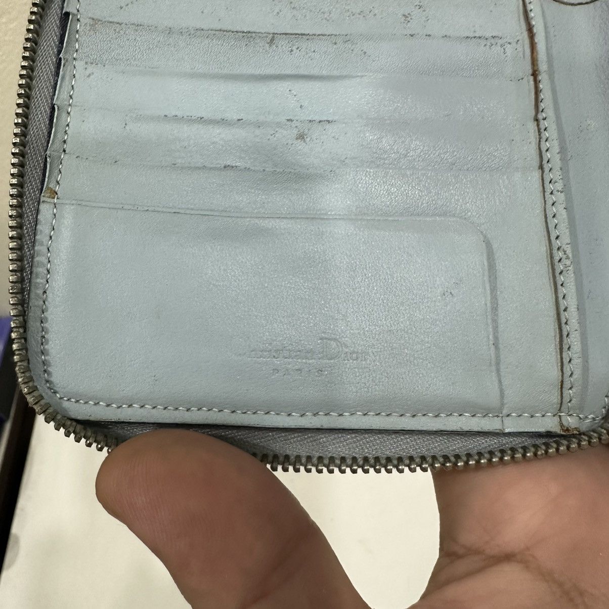 Dior ‼️YES‼️ CHRISTIAN DIOR DENIM ZIPPER SHORT WALLET Size ONE SIZE - 5 Thumbnail