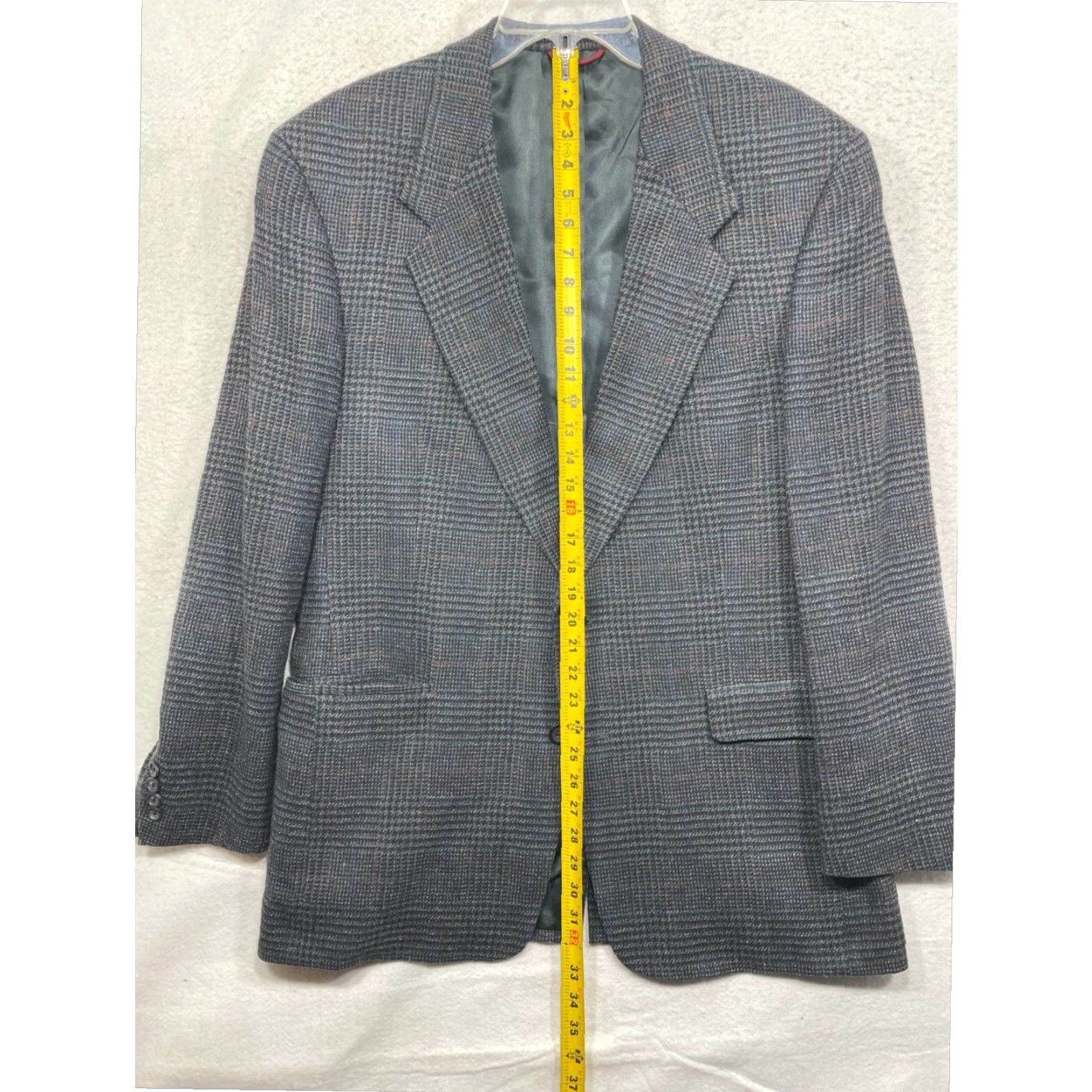Hart Schaffner Marx Hart Schaffner Marx Blazer Mens 44 Regular Gray Plaid 2 Piece Suit Size 44R - 4 Thumbnail