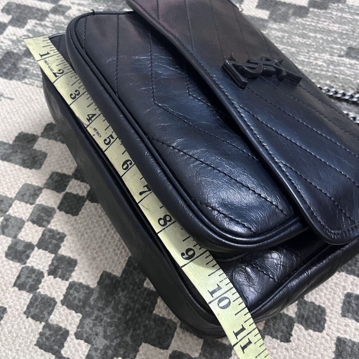 Saint Laurent Paris Authentic Yvest Saint Lauren Niki Chain Leather Shoulder Bag Size ONE SIZE - 13 Thumbnail