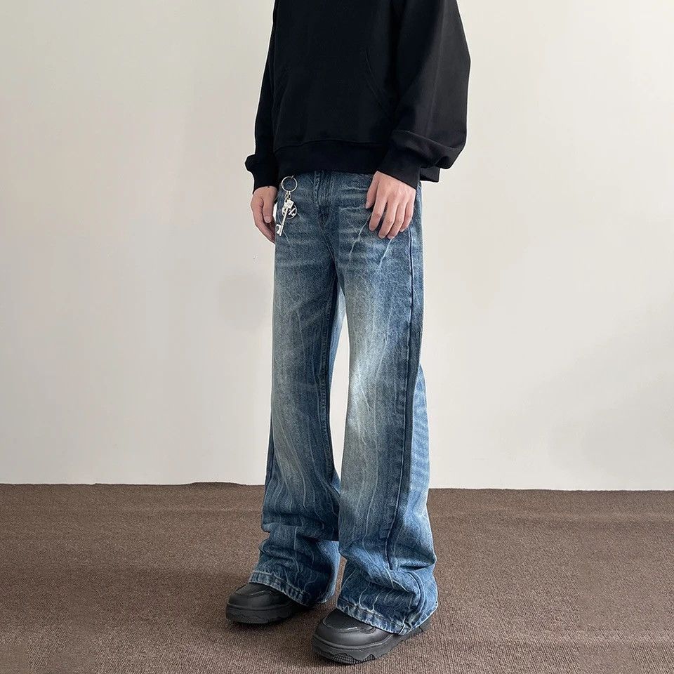 Vintage Mens Jeans Baggy Y2k Streetwear Trousers Loose Straight Leg Size US 34 / EU 50 - 2 Thumbnail