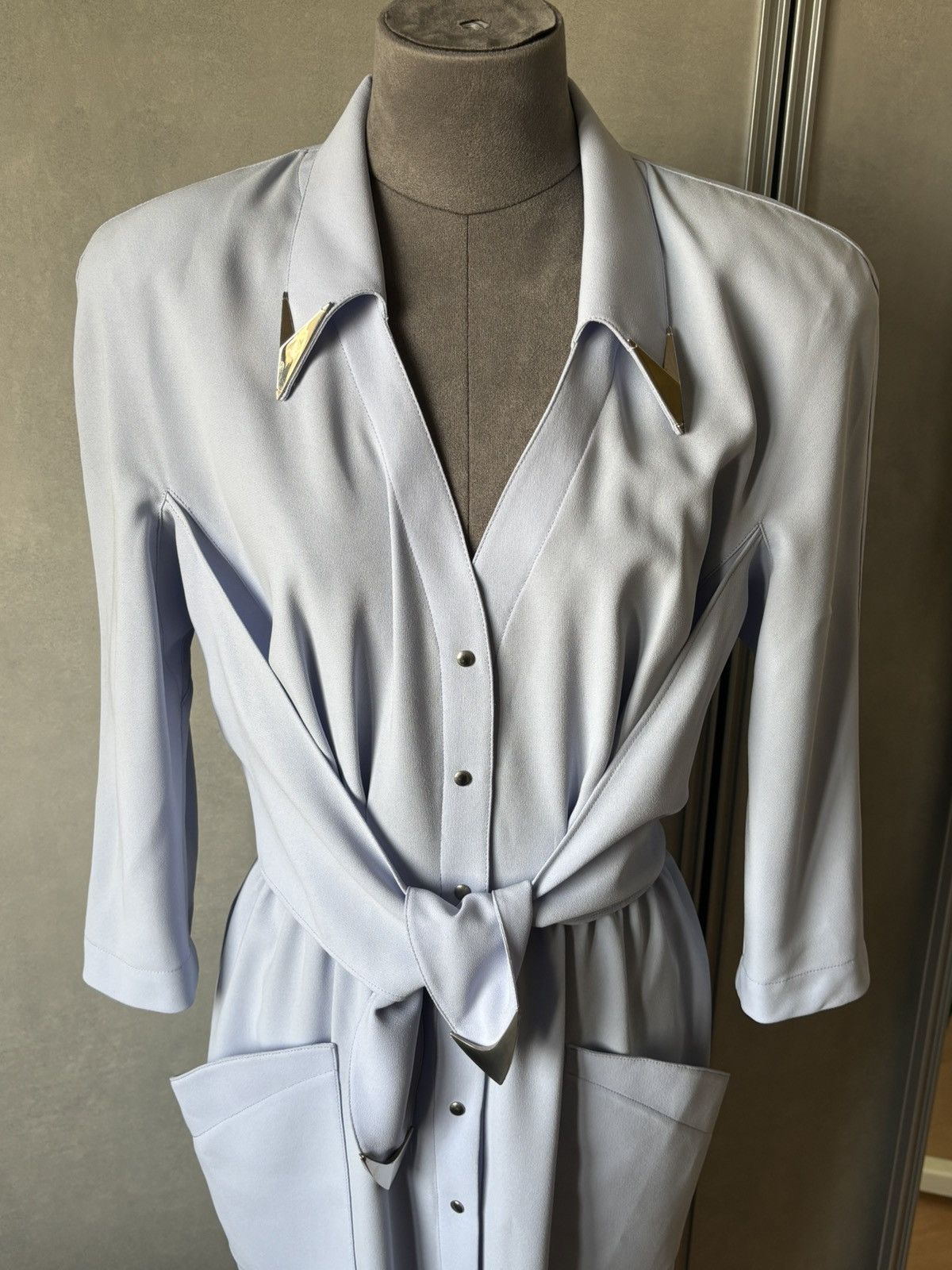 Thierry Mugler THIERRY MUGLER Long vintage shirt dress Size M / US 6-8 / IT 42-44 - 2 Thumbnail