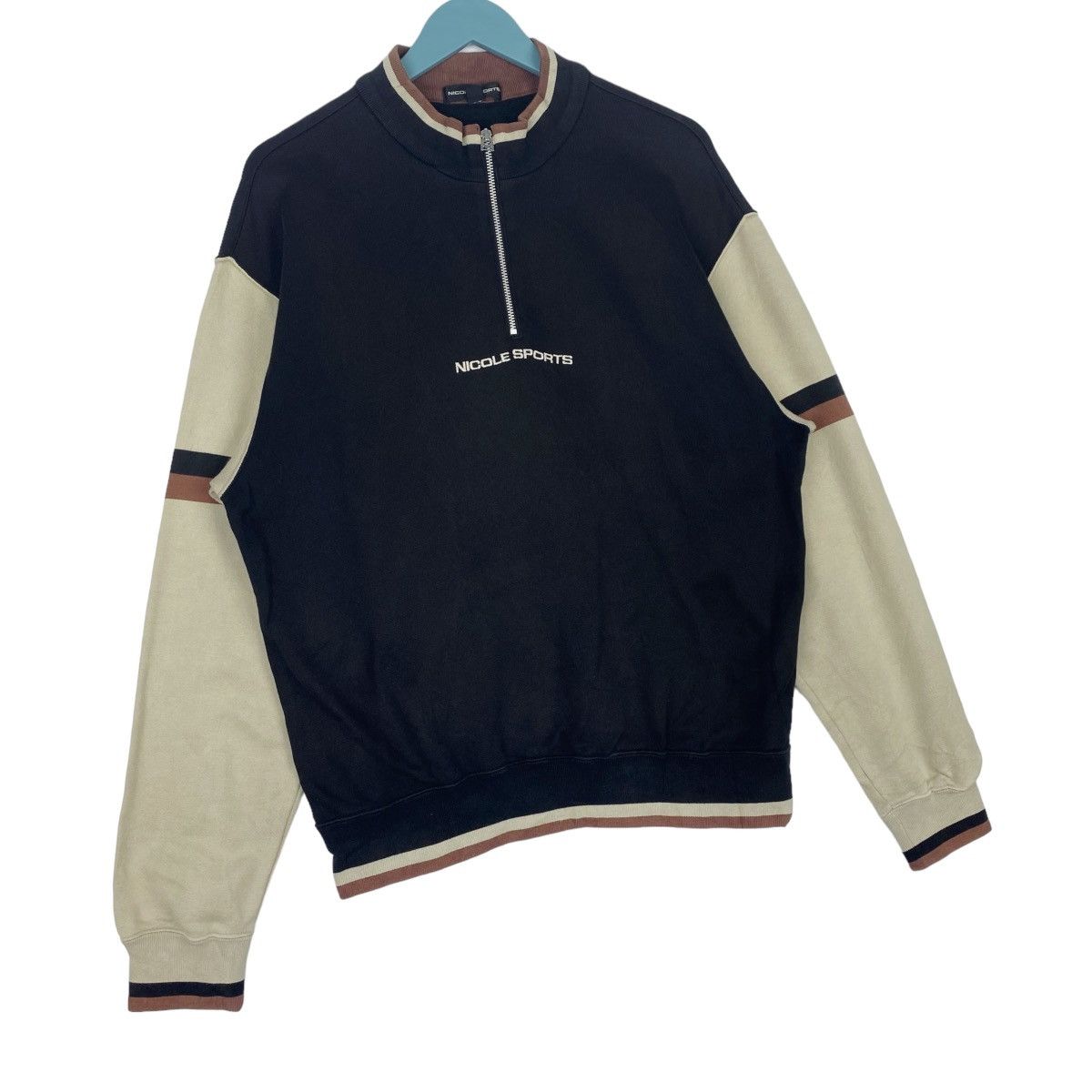 Designer × Vintage Nicole Sports Sweater Sweatshirt Half Zip Pullover Jumper Size US L / EU 52-54 / 3 - 4 Thumbnail