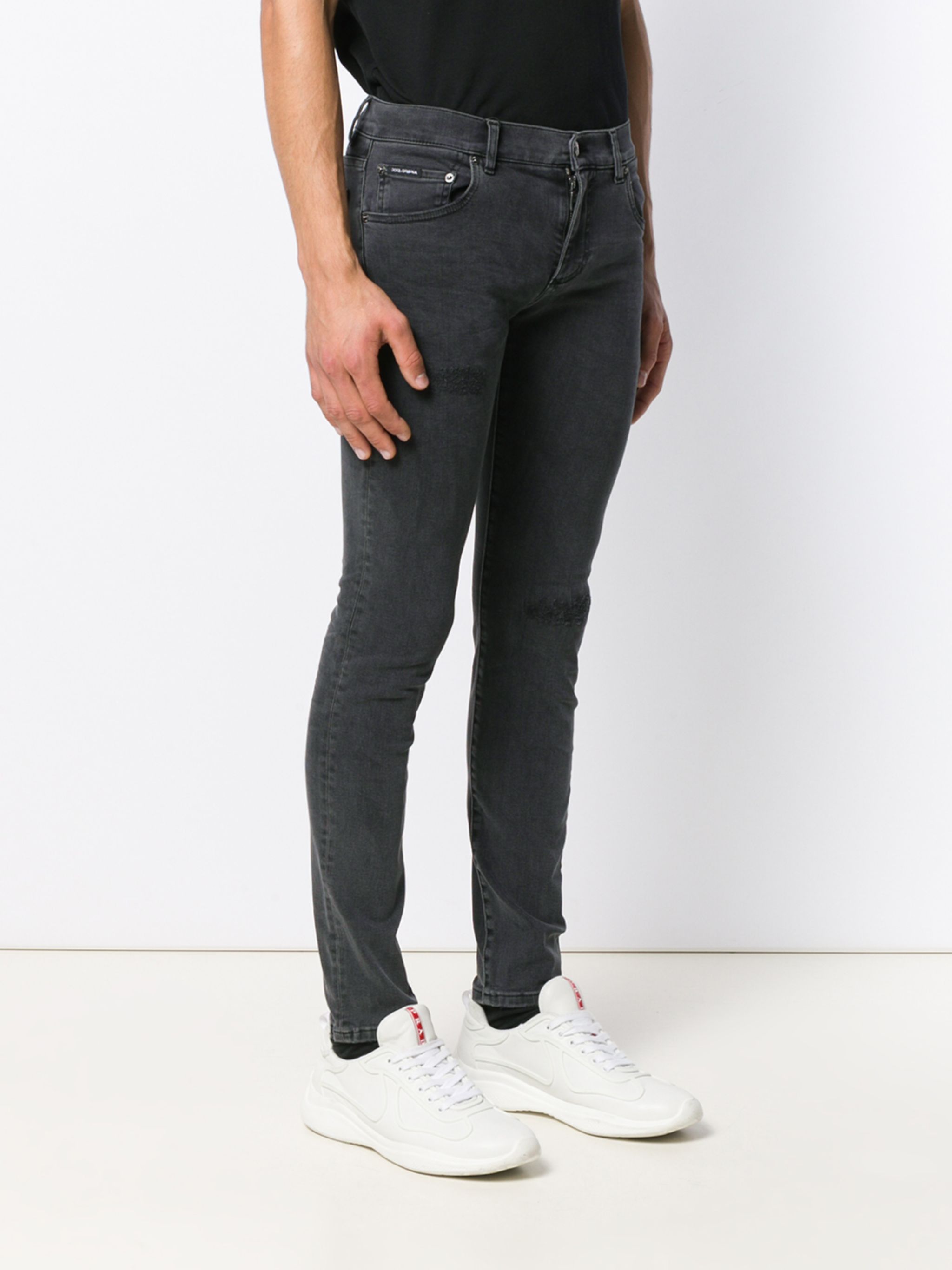 Dolce & Gabbana o1y0125 Logo Jeans in Black Size US 28 / EU 44 - 3 Thumbnail