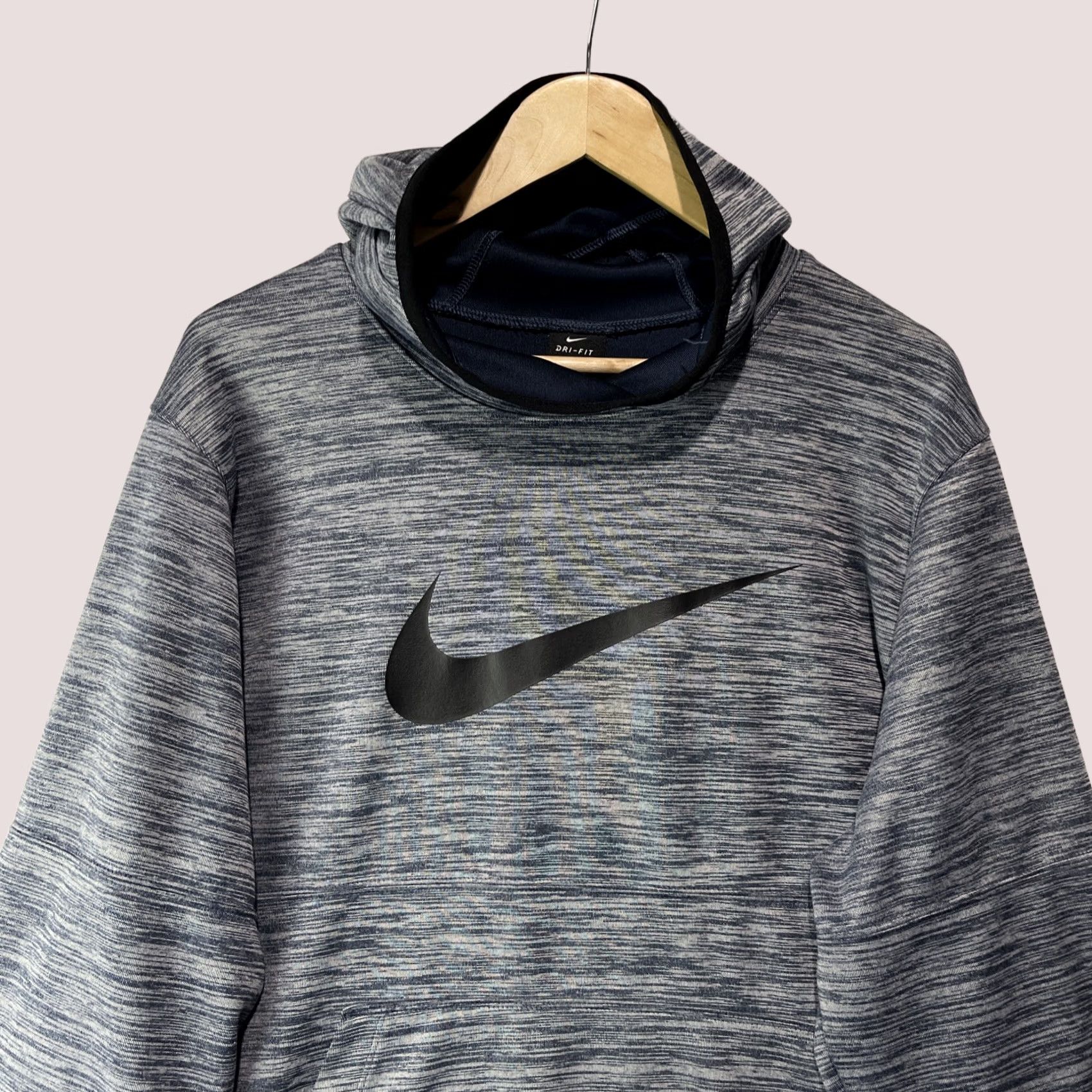 Nike Nike Hoodie Mens XL Blue Dri-Fit Mock Neck Pocket Sweatshirt Size US XL / EU 56 / 4 - 1 Thumbnail