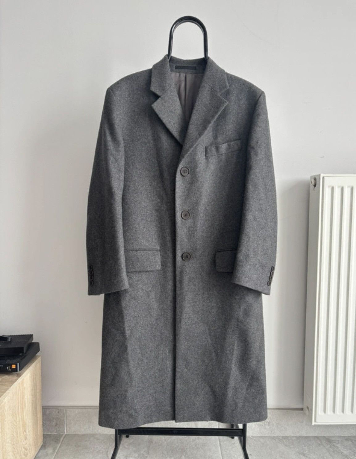 Yves Saint Laurent – Vintage 90s Minimalist Wool Overcoat