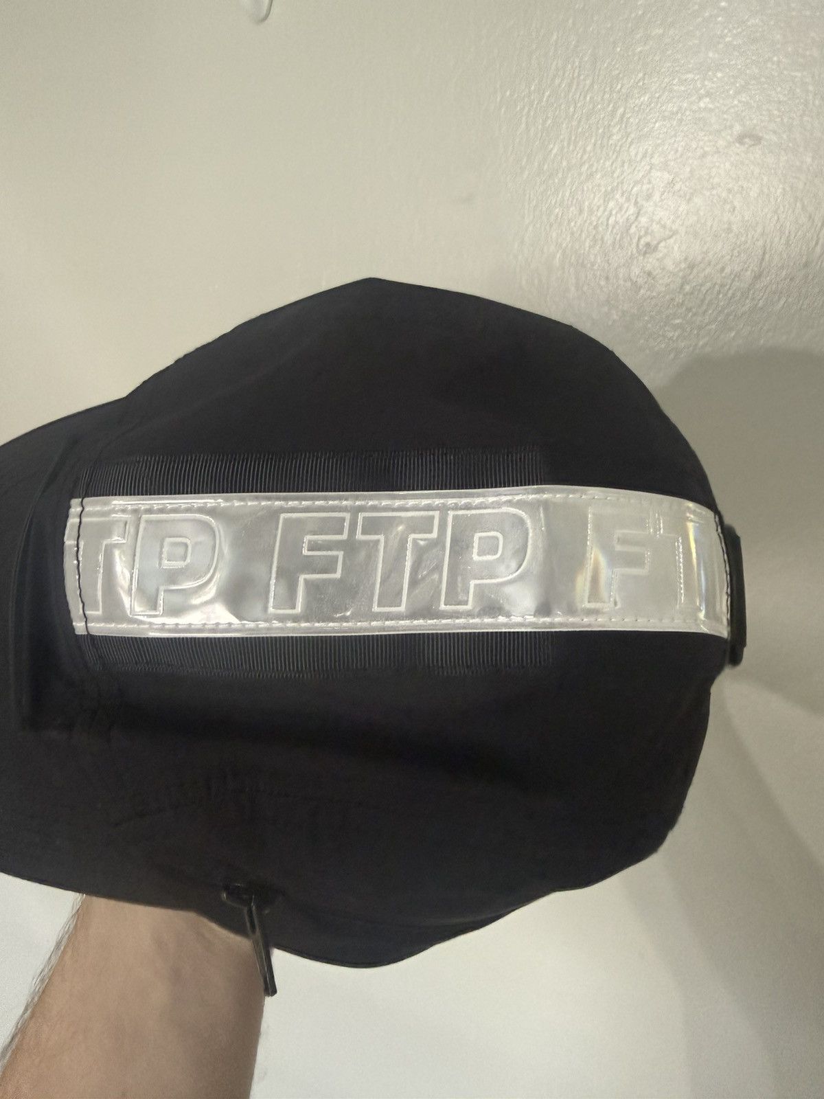 Fuck The Population FTP F-Tec Hi Vis Camp Hat Black Silver Size ONE SIZE - 7 Thumbnail