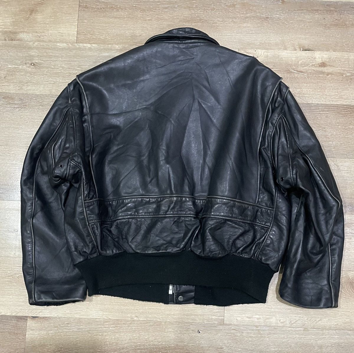 Schott Schoot Leather Jacket Vintage Size US L / EU 52-54 / 3 - 2 Thumbnail
